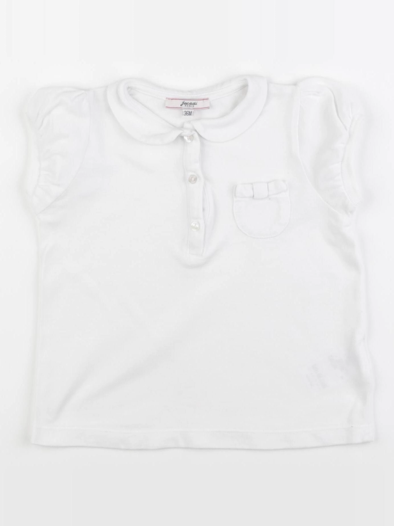 Jacadi - polo blanc - 36 mois