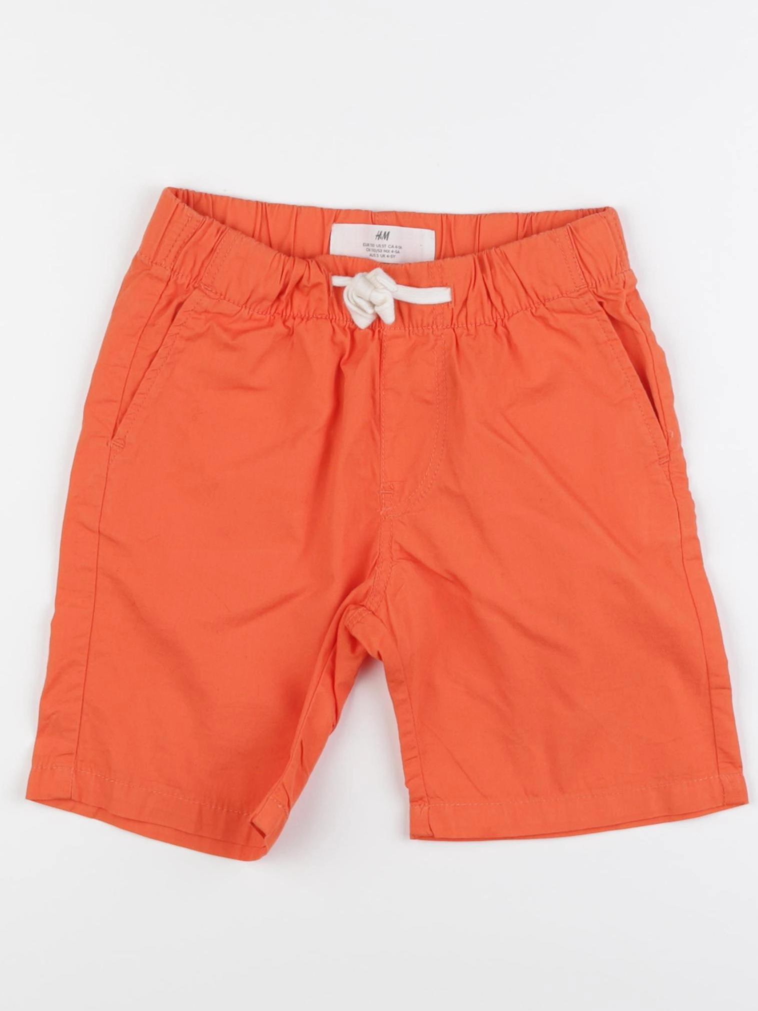 H&M - short orange - 4/5 ans