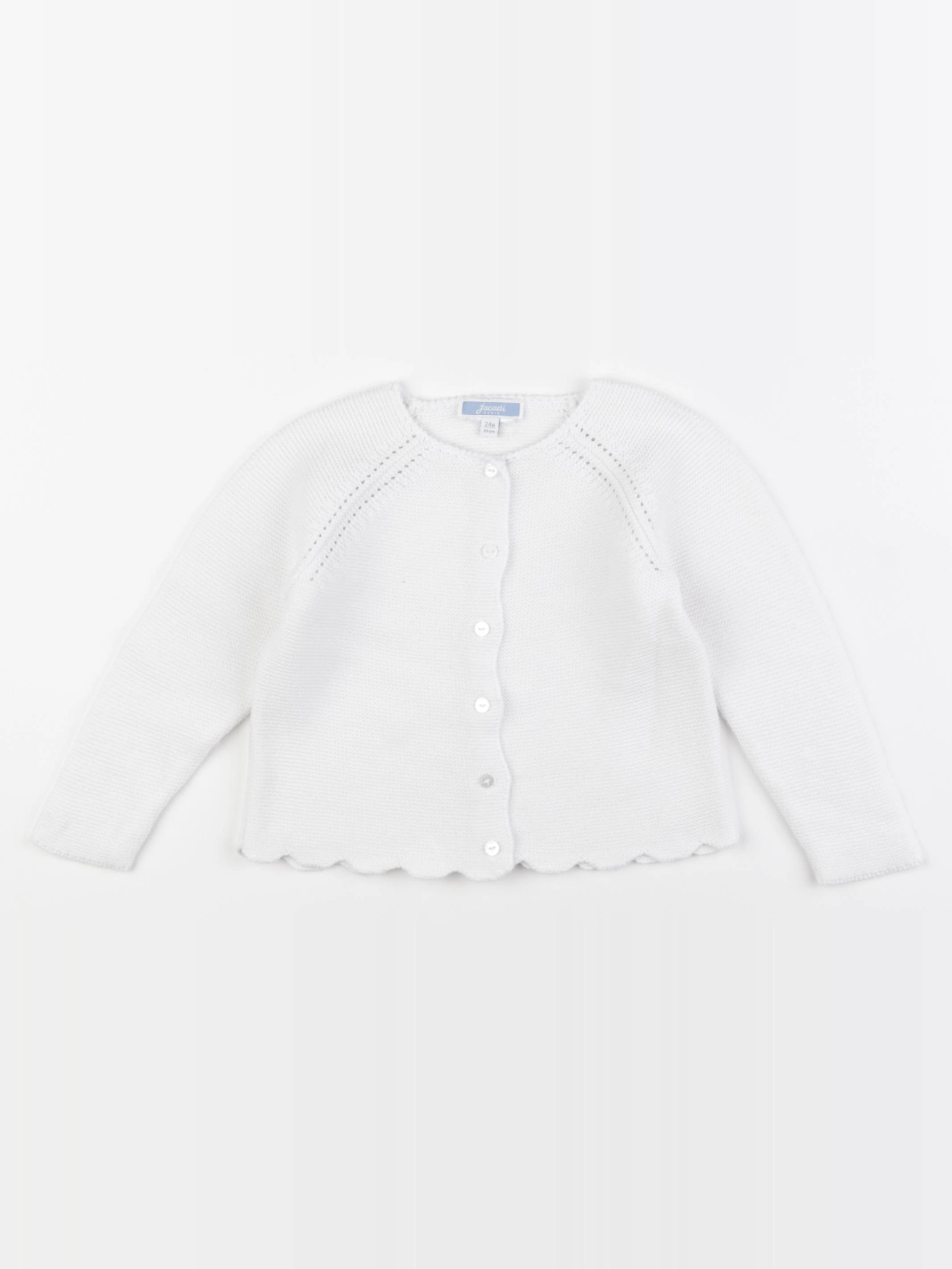 Jacadi - gilet blanc - 24 mois