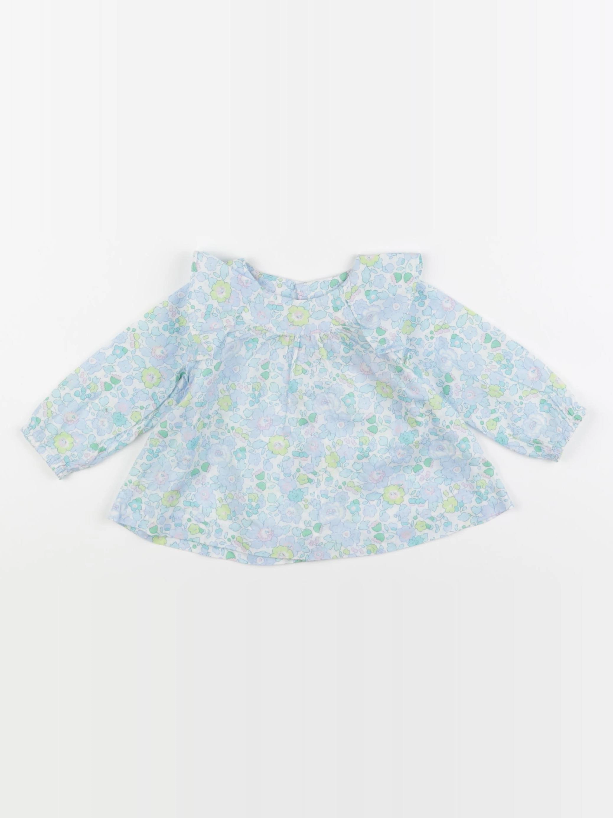 Jacadi - blouse liberty bleu - 6 mois