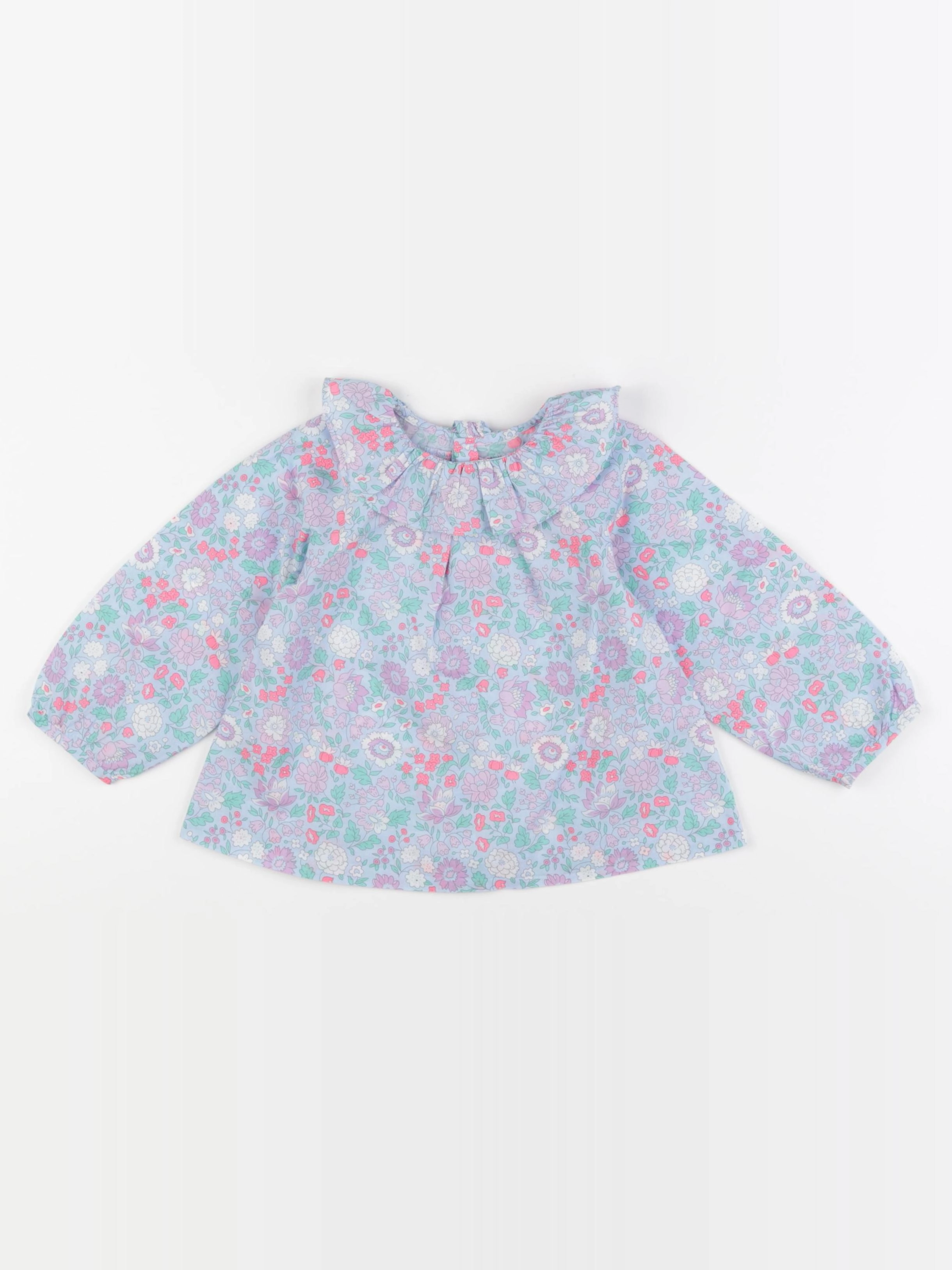 Jacadi - blouse liberty bleu - 24 mois