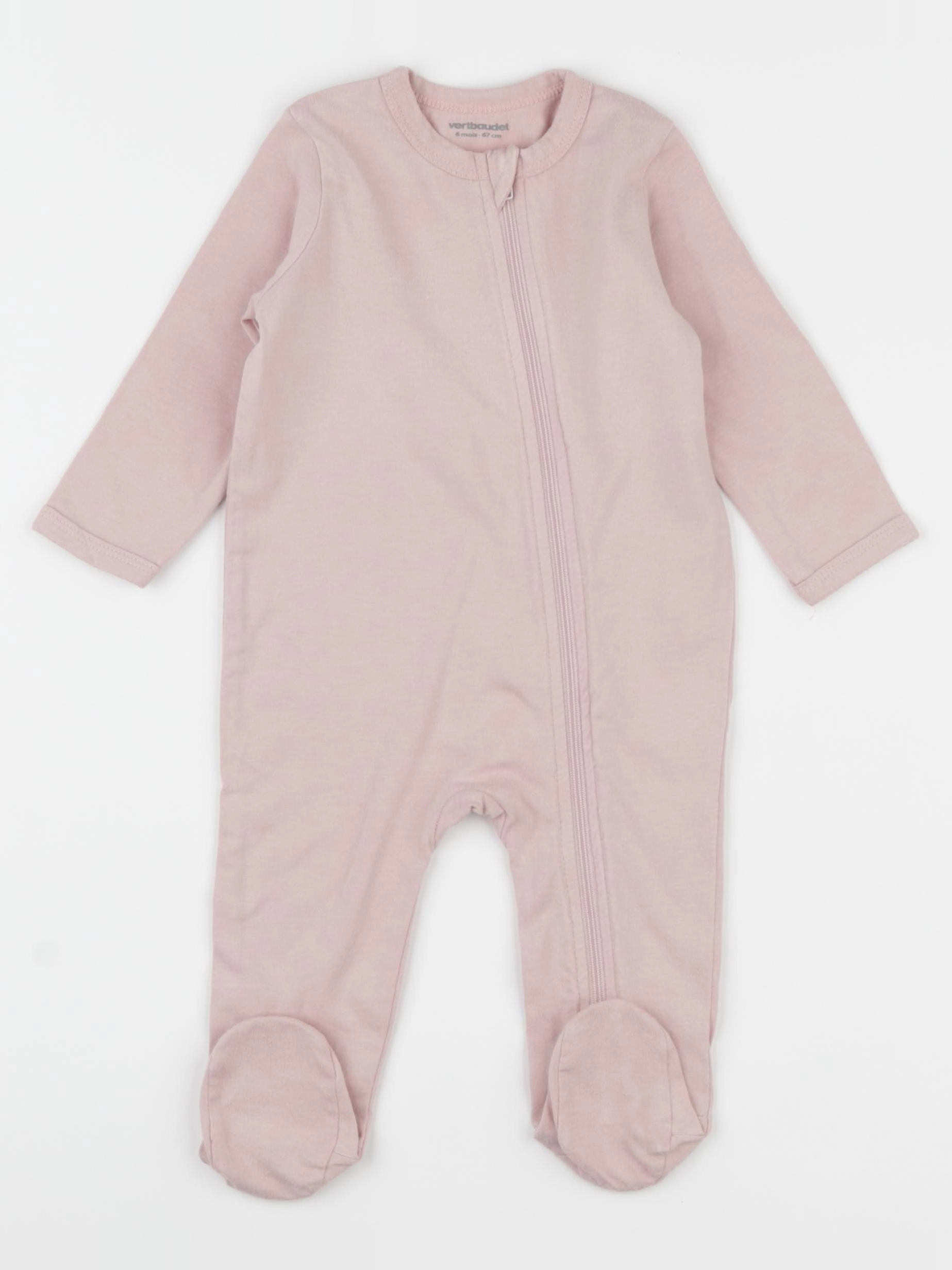 Vertbaudet - pyjama coton rose - 6 mois