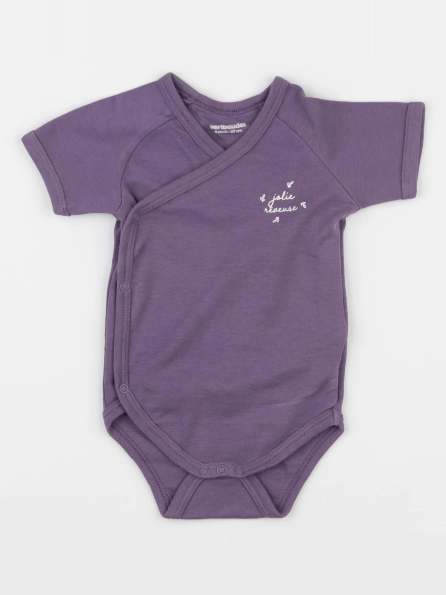 Vertbaudet - body violet - 6 mois
