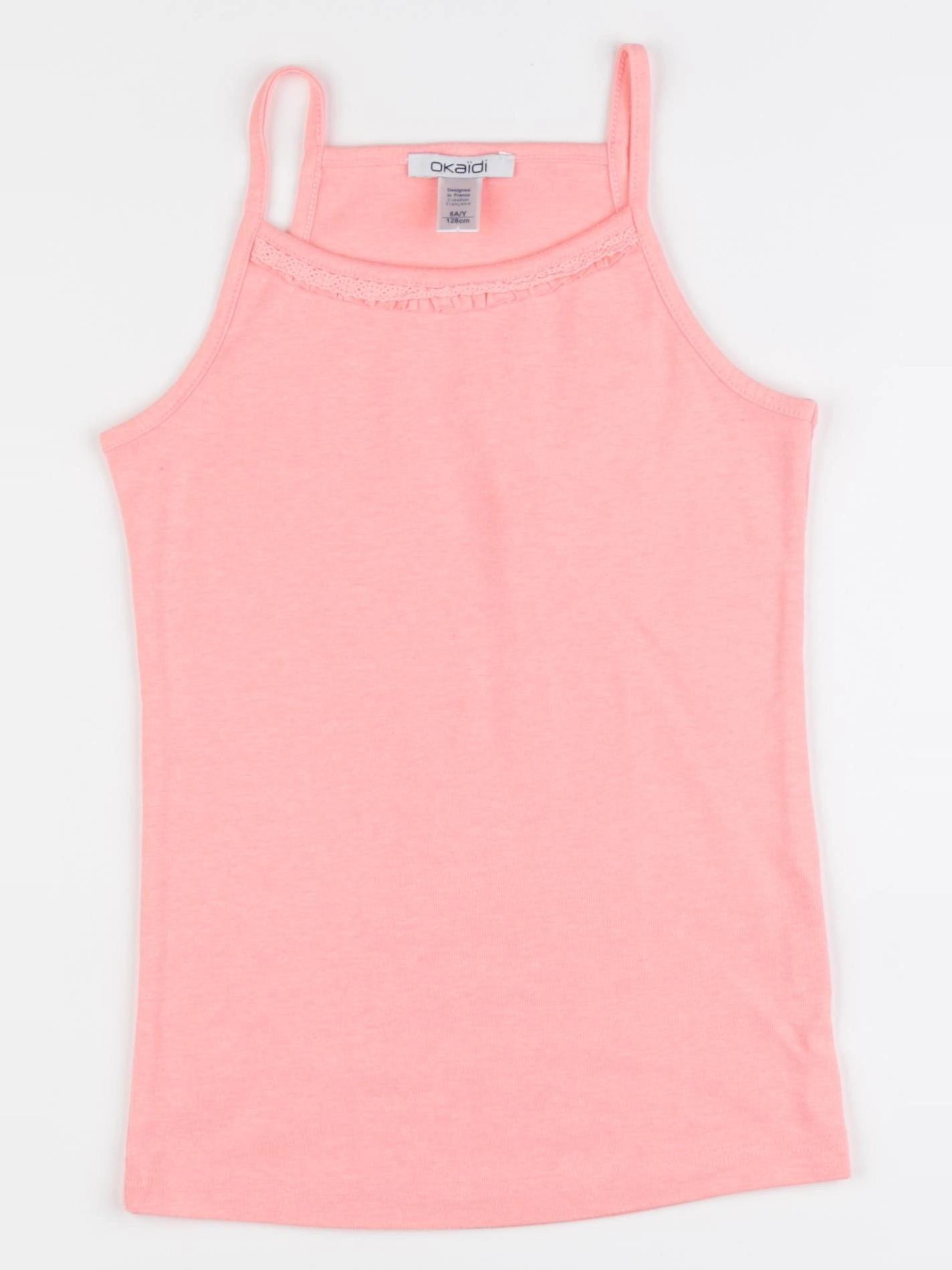 Okaidi - débardeur rose fluo - 8 ans