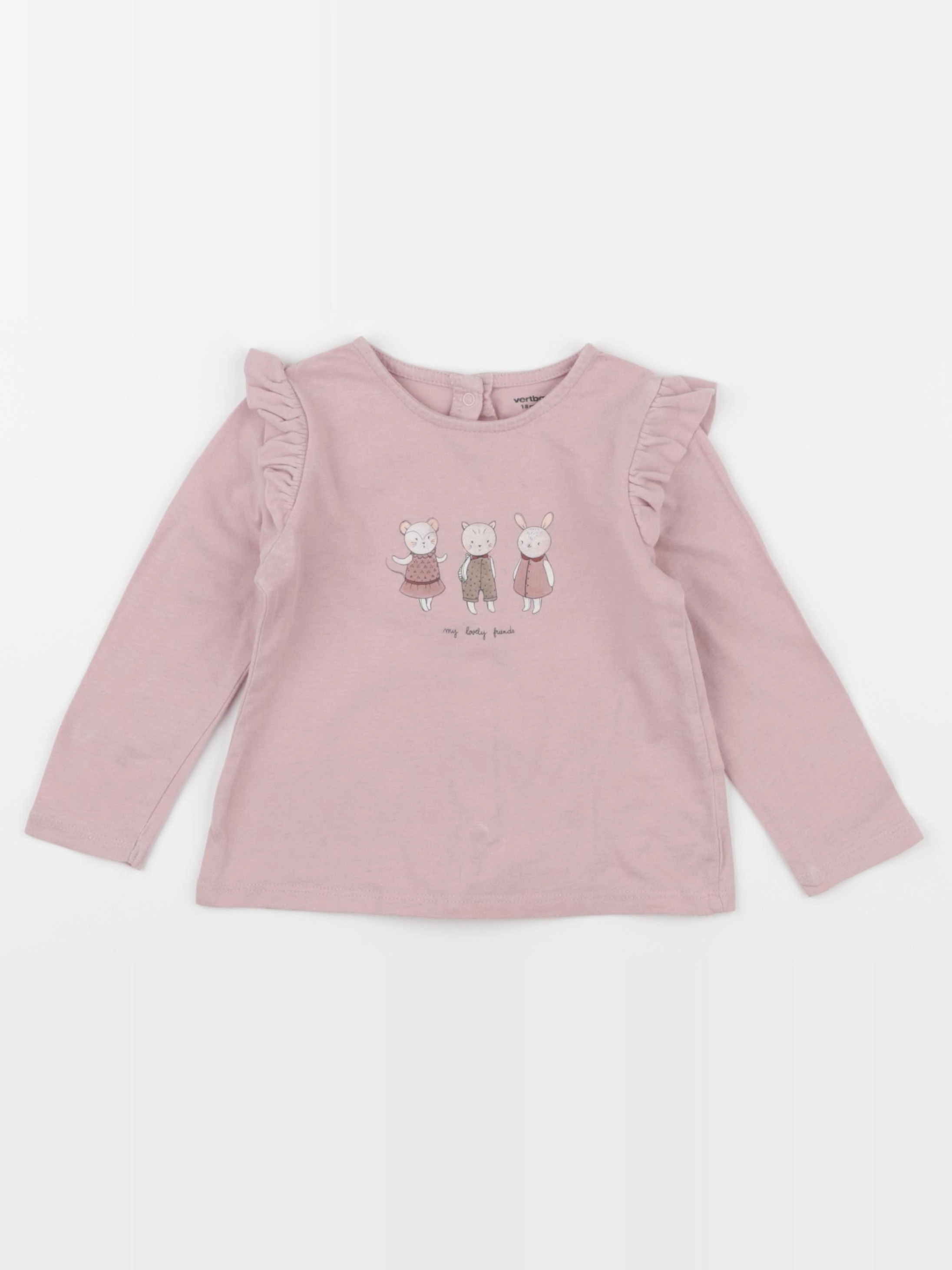 Vertbaudet - tee-shirt violet - 18 mois