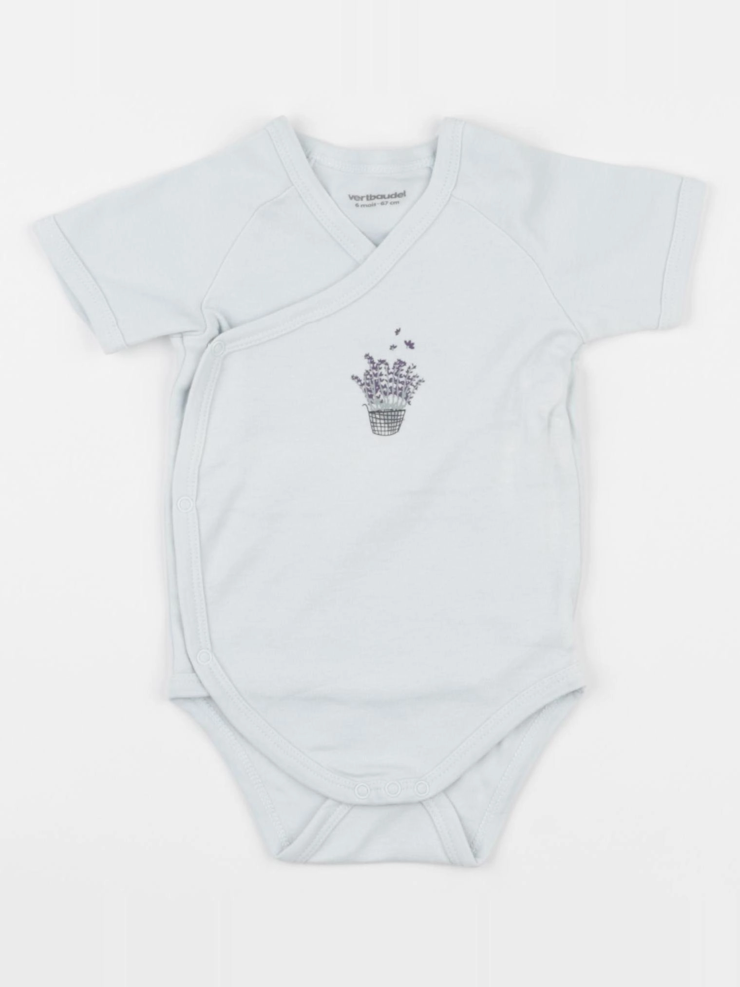 Vertbaudet - body bleu - 6 mois