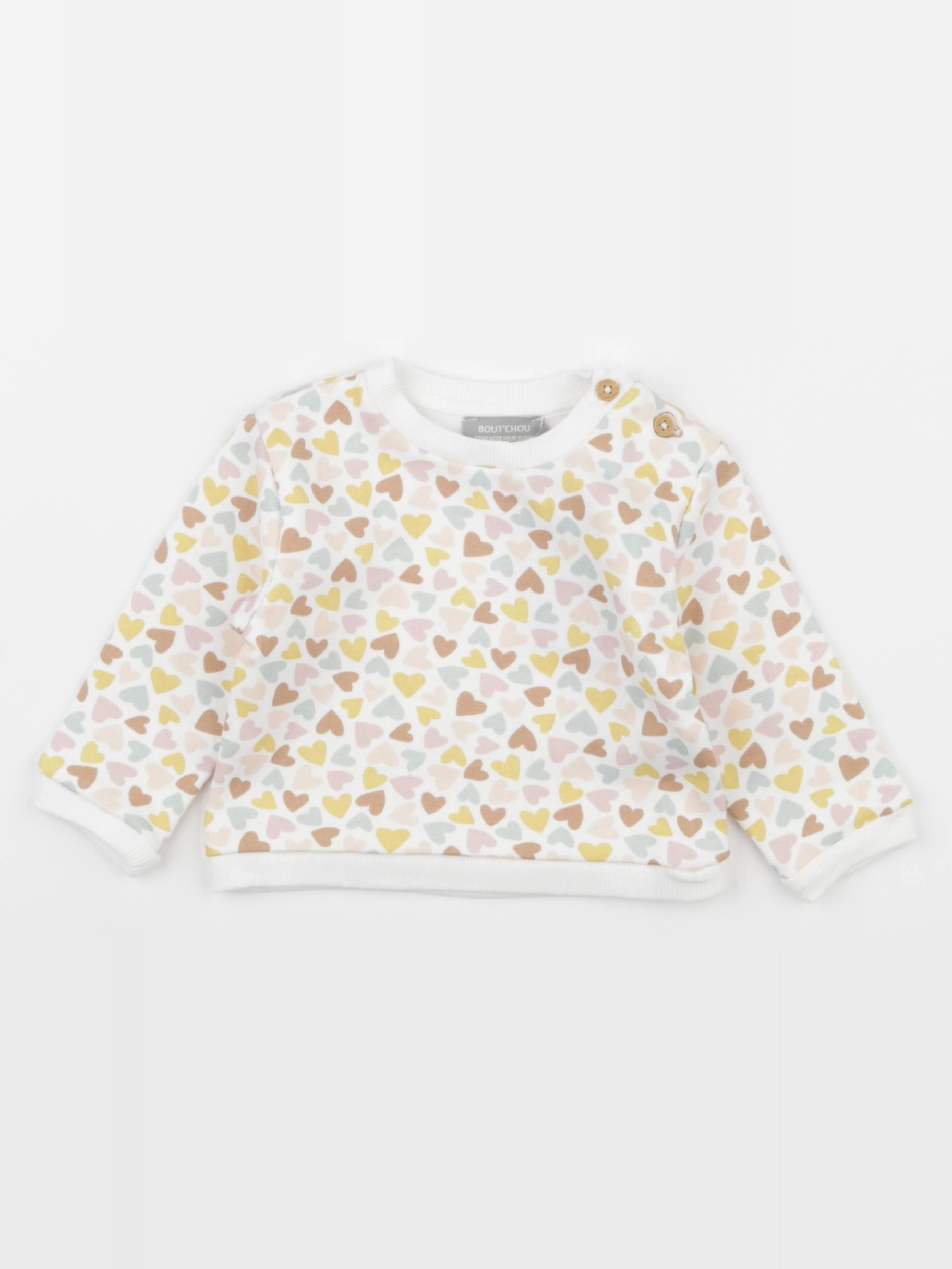 Boutchou - sweat blanc - 3 mois