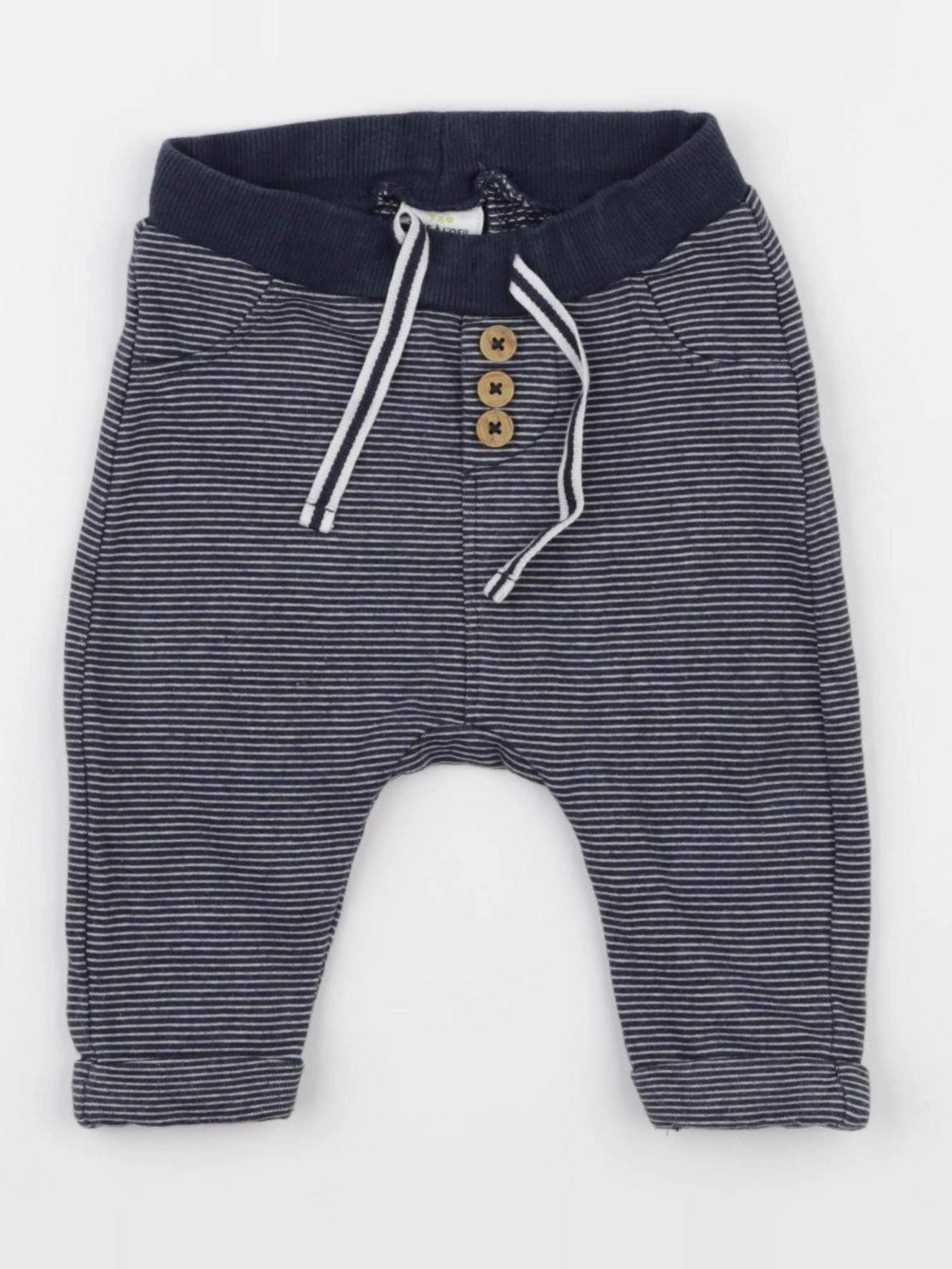 Tape à l'oeil - pantalon blanc, bleu - 6 mois