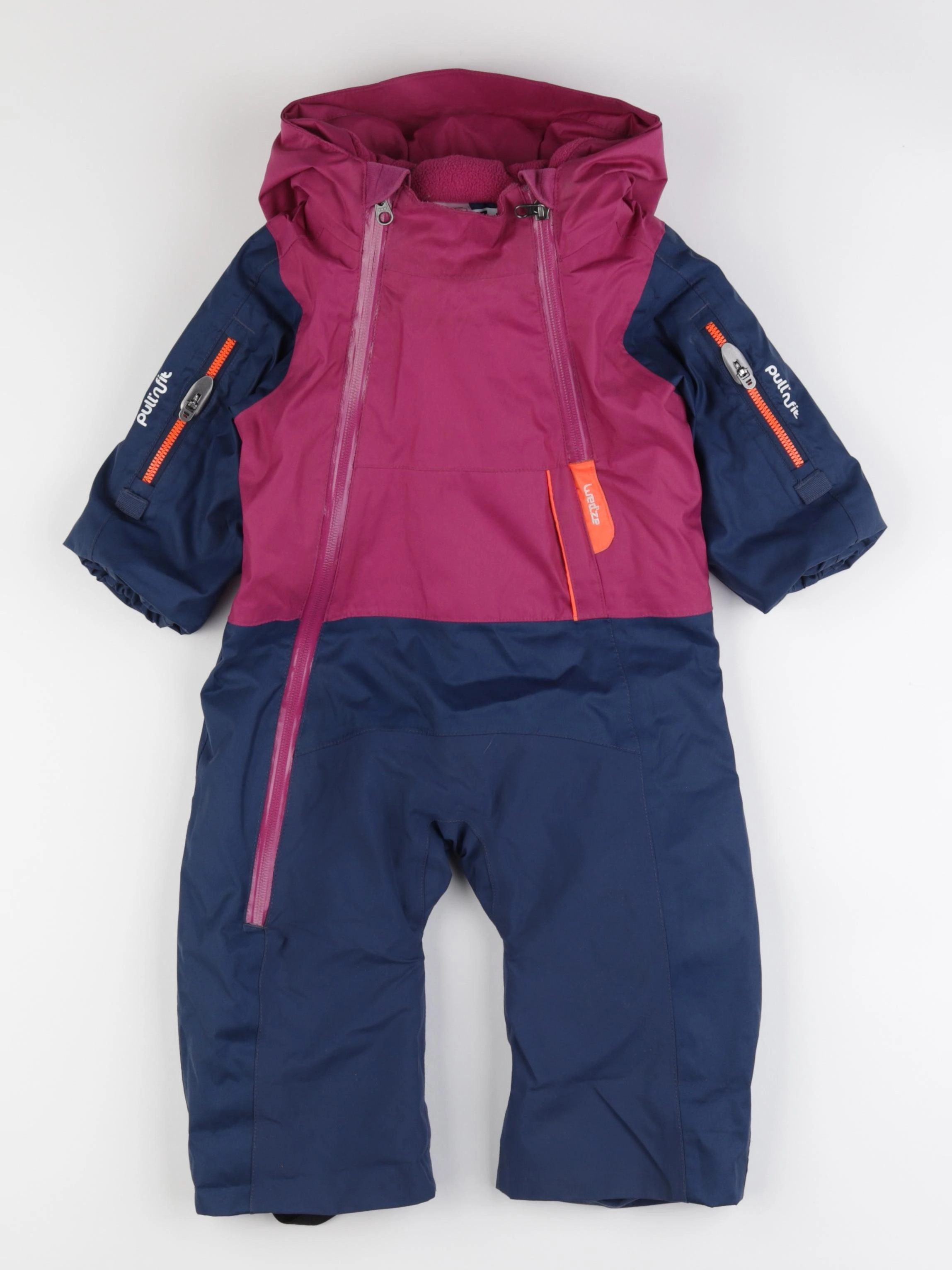 Decathlon ski - combinaison de ski bleu, rose - 18 mois