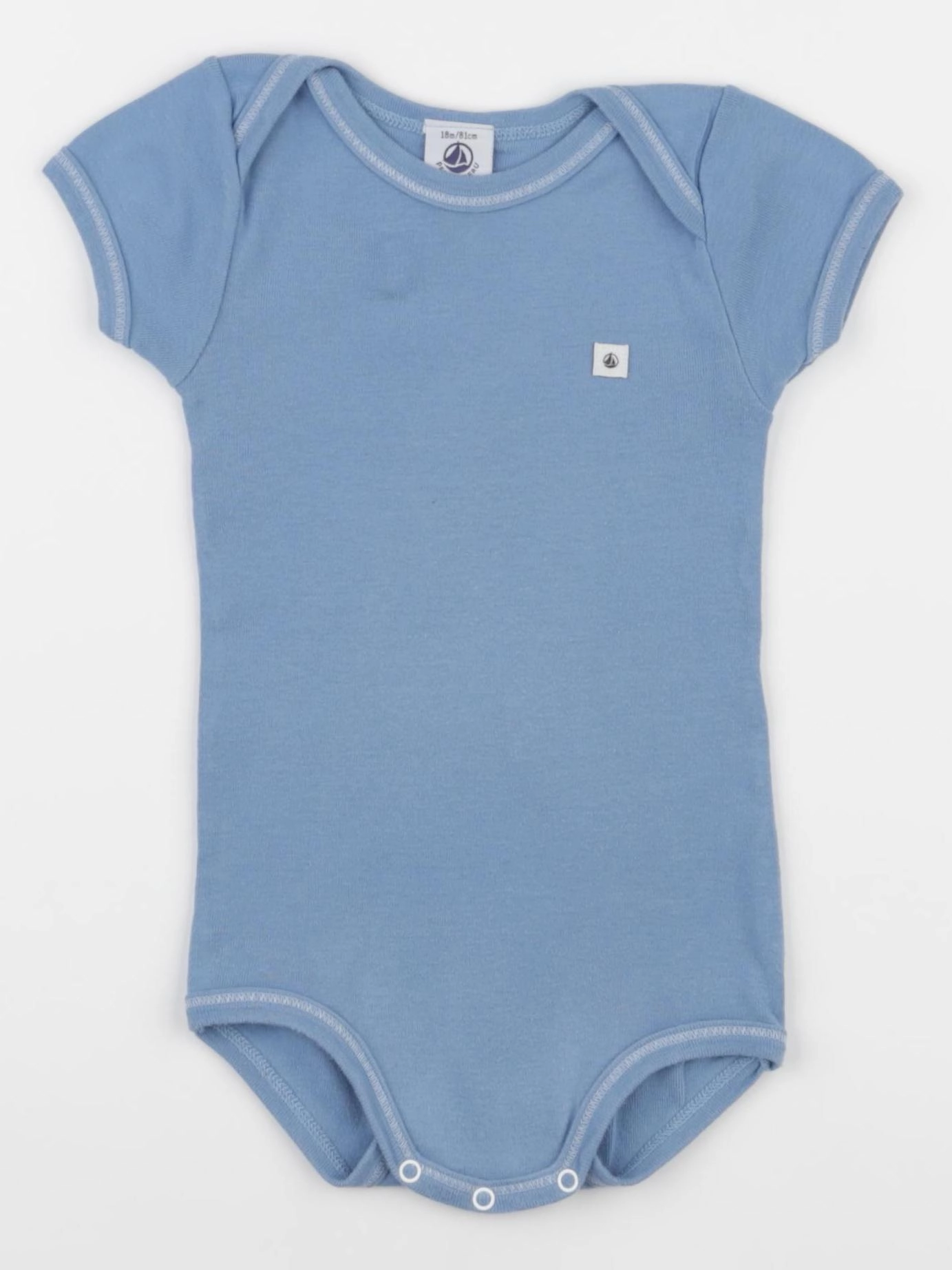 Petit Bateau - body bleu - 18 mois