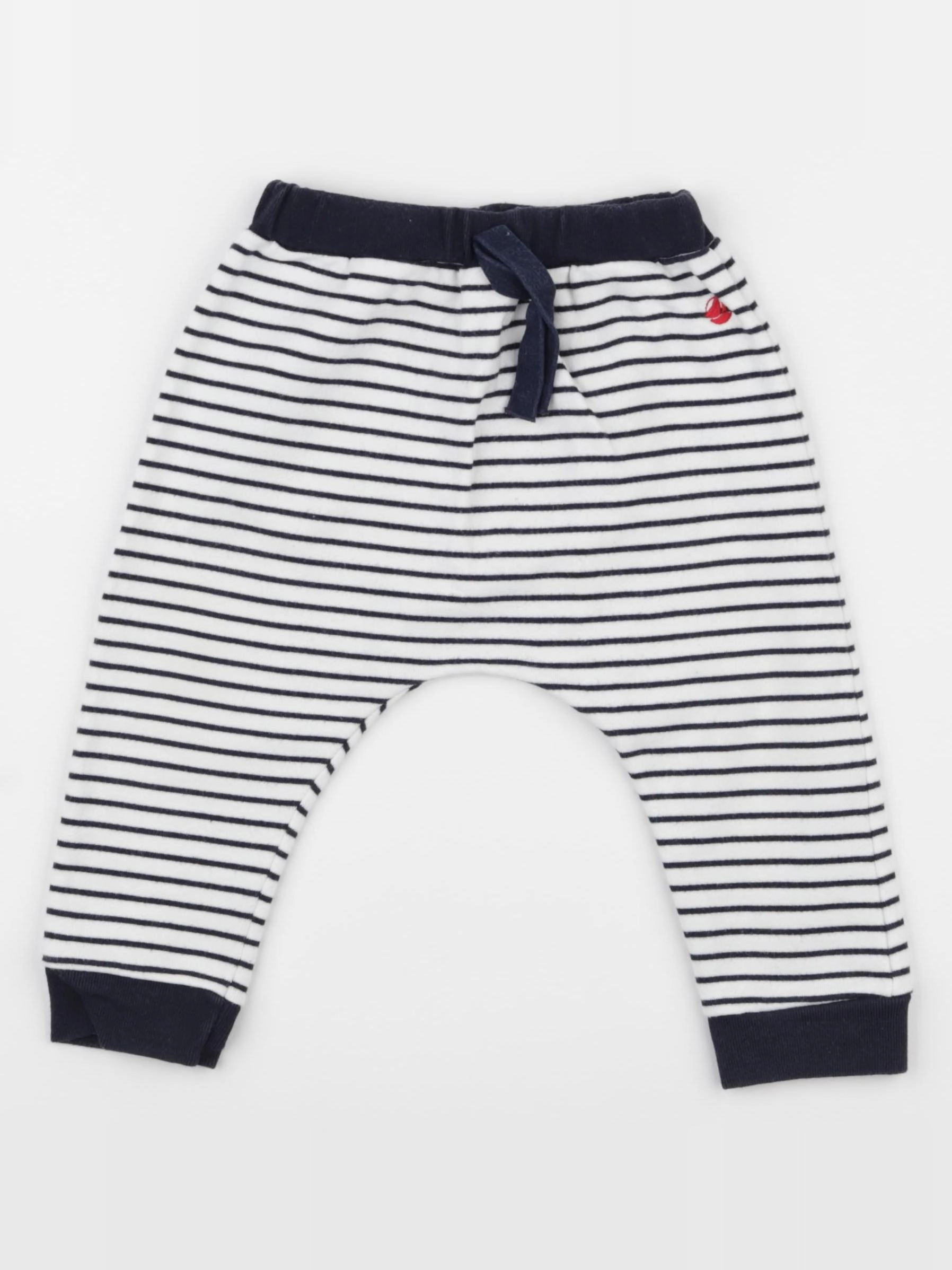 Petit Bateau - pantalon bleu, blanc - 18 mois