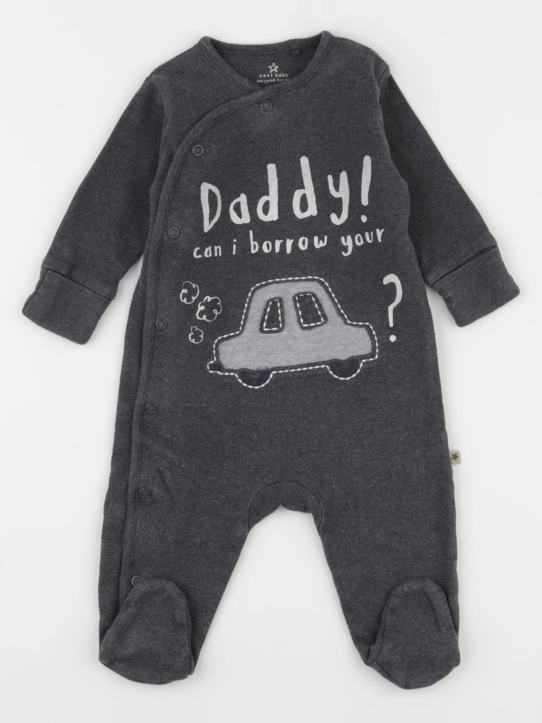 Next - pyjama coton gris - 3/6 mois