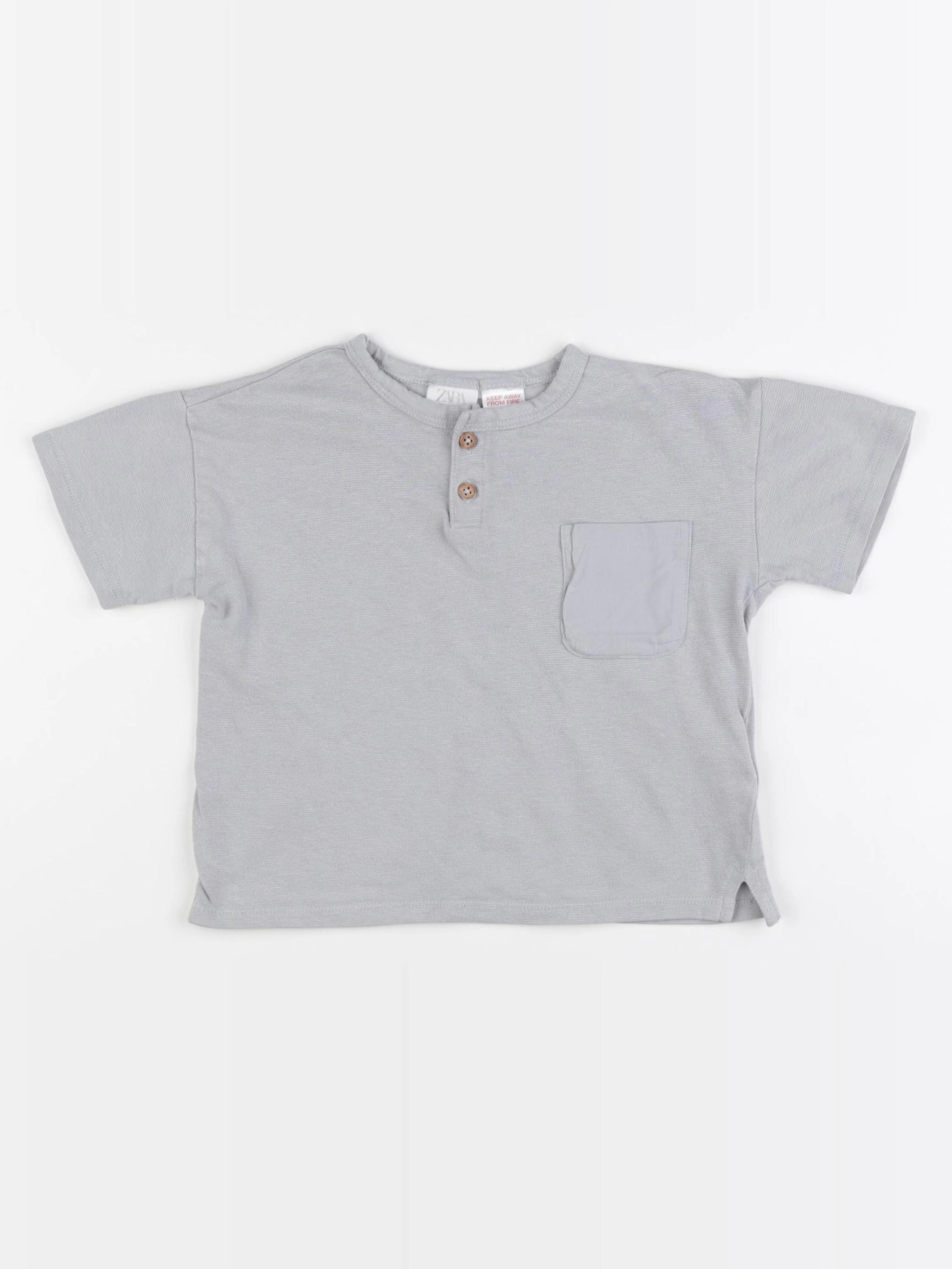 Zara - tee-shirt gris - 2 ans