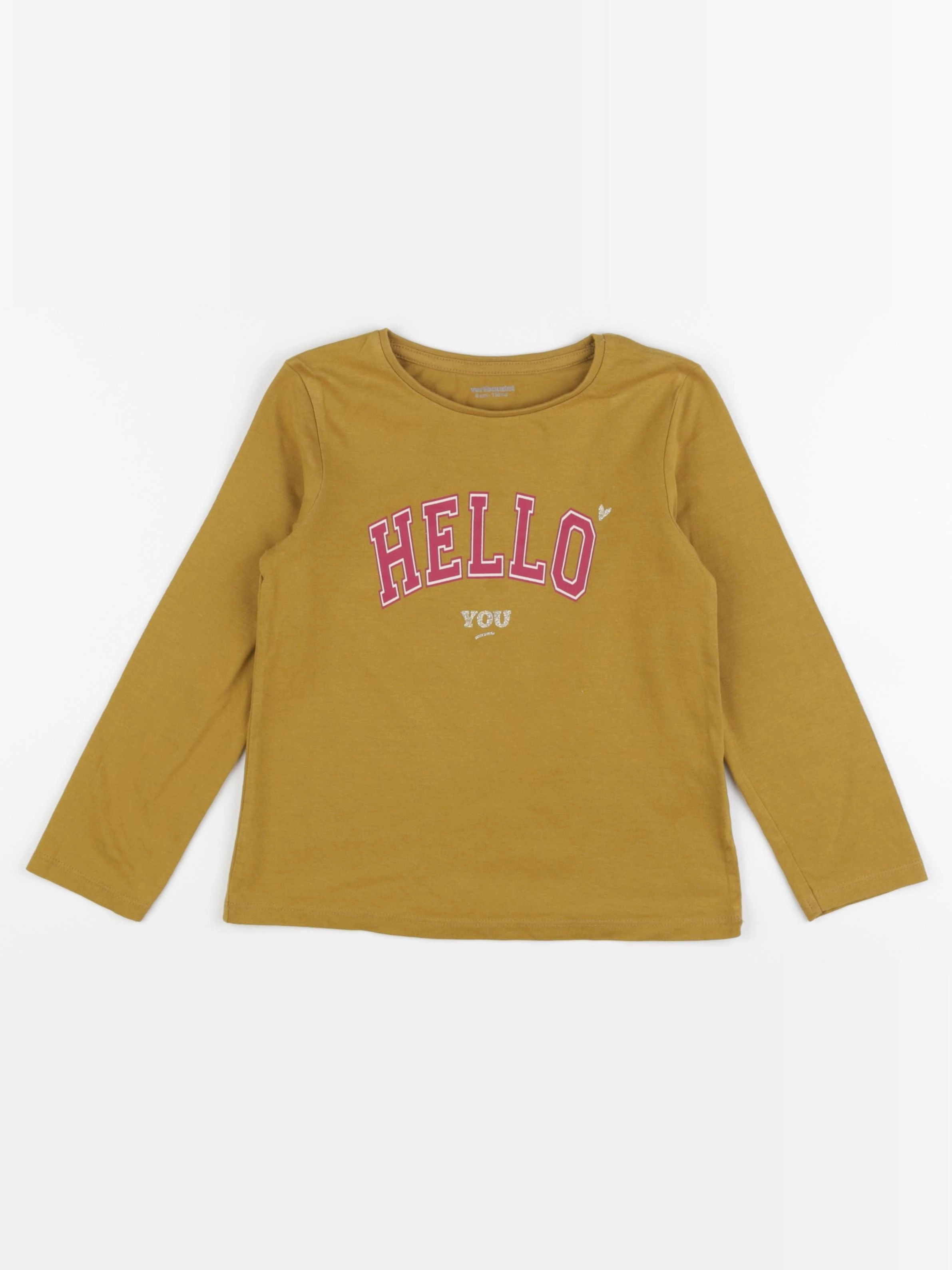 Vertbaudet - tee-shirt jaune - 6 ans