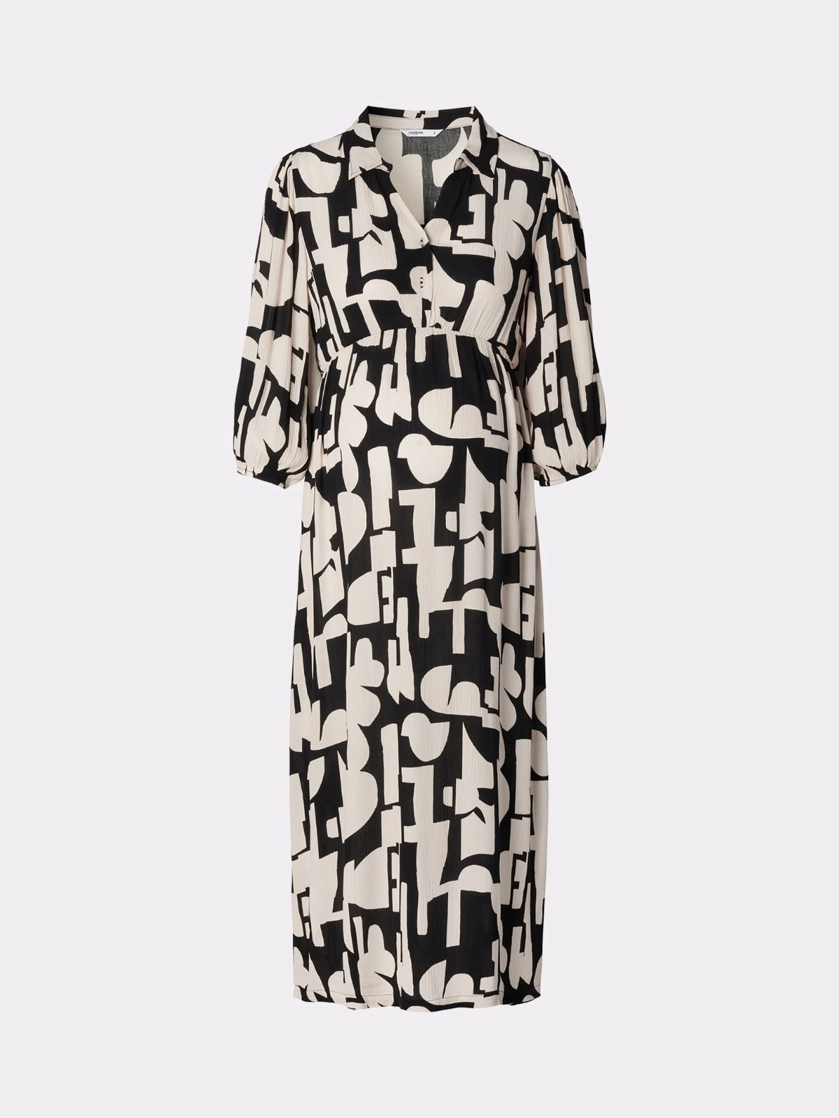 Noppies maternité - robe allaitement noir, blanc - m