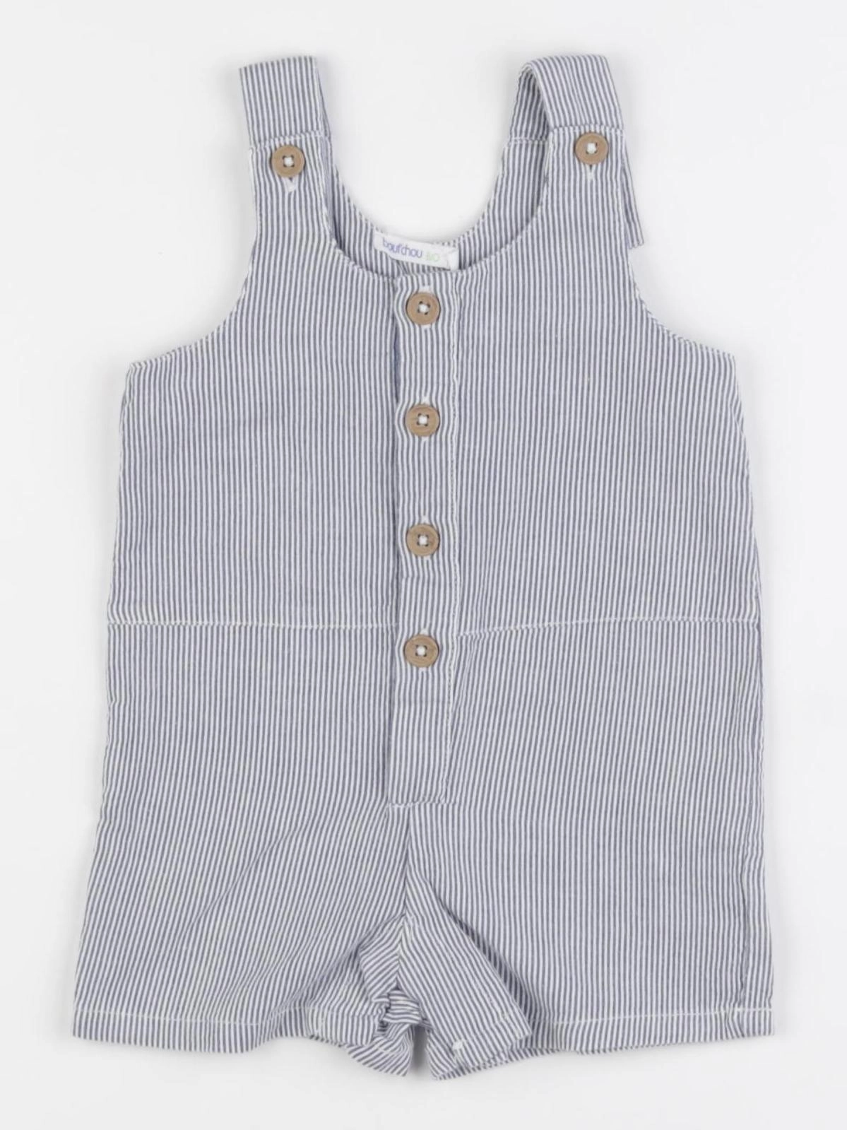 Boutchou - salopette bleu, blanc - 6 mois