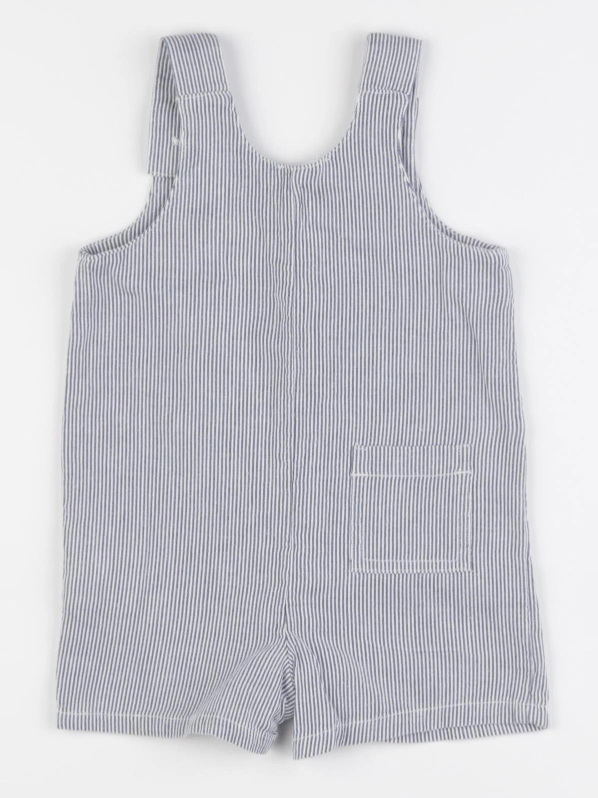 Boutchou - salopette bleu, blanc - 6 mois