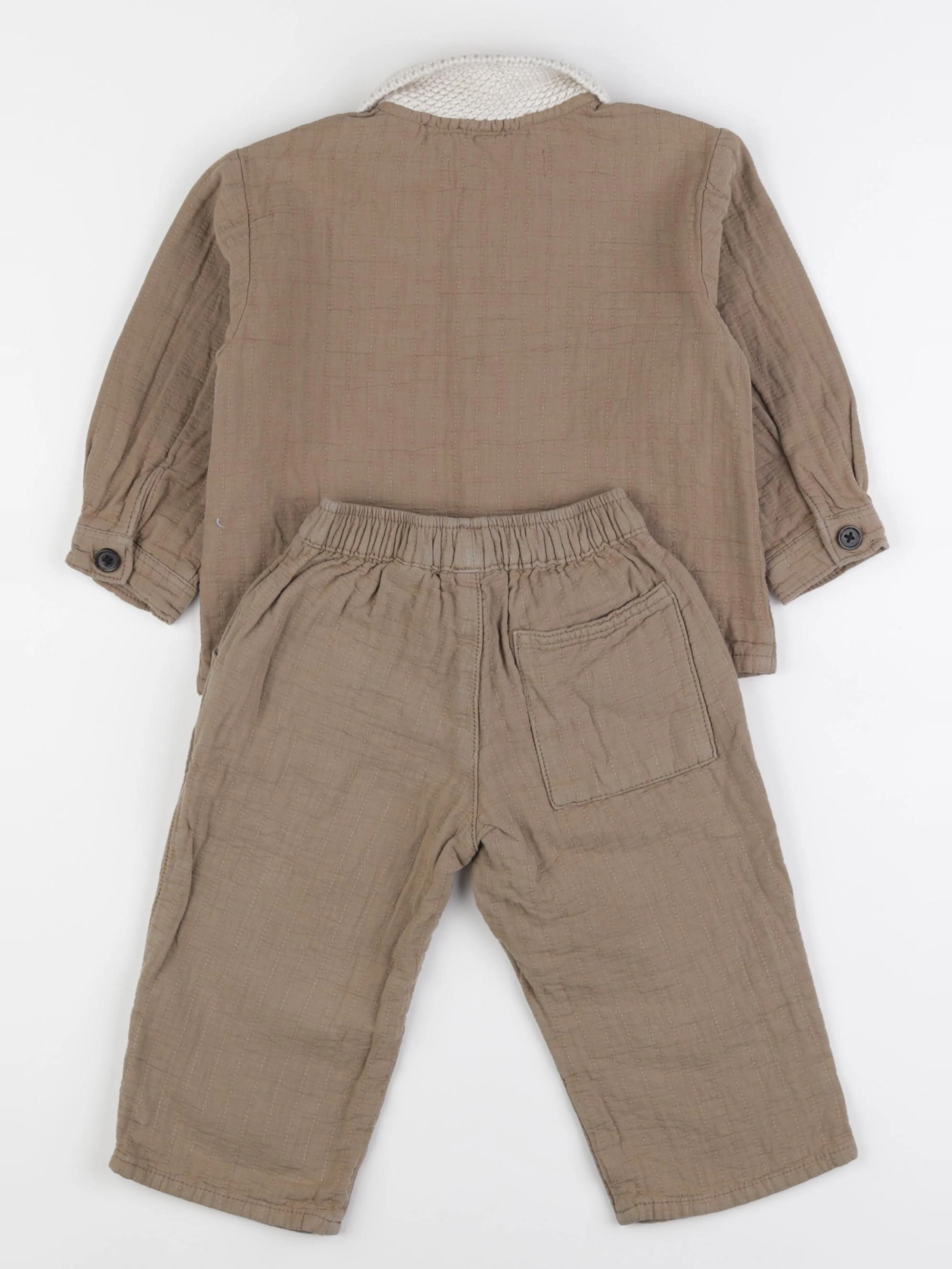 Zara - ensemble marron - 12/18 mois