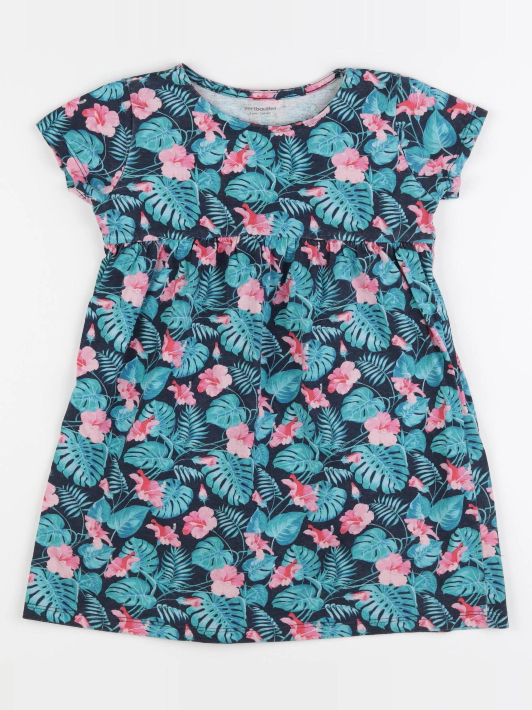 Vertbaudet - robe multicolore - 4 ans