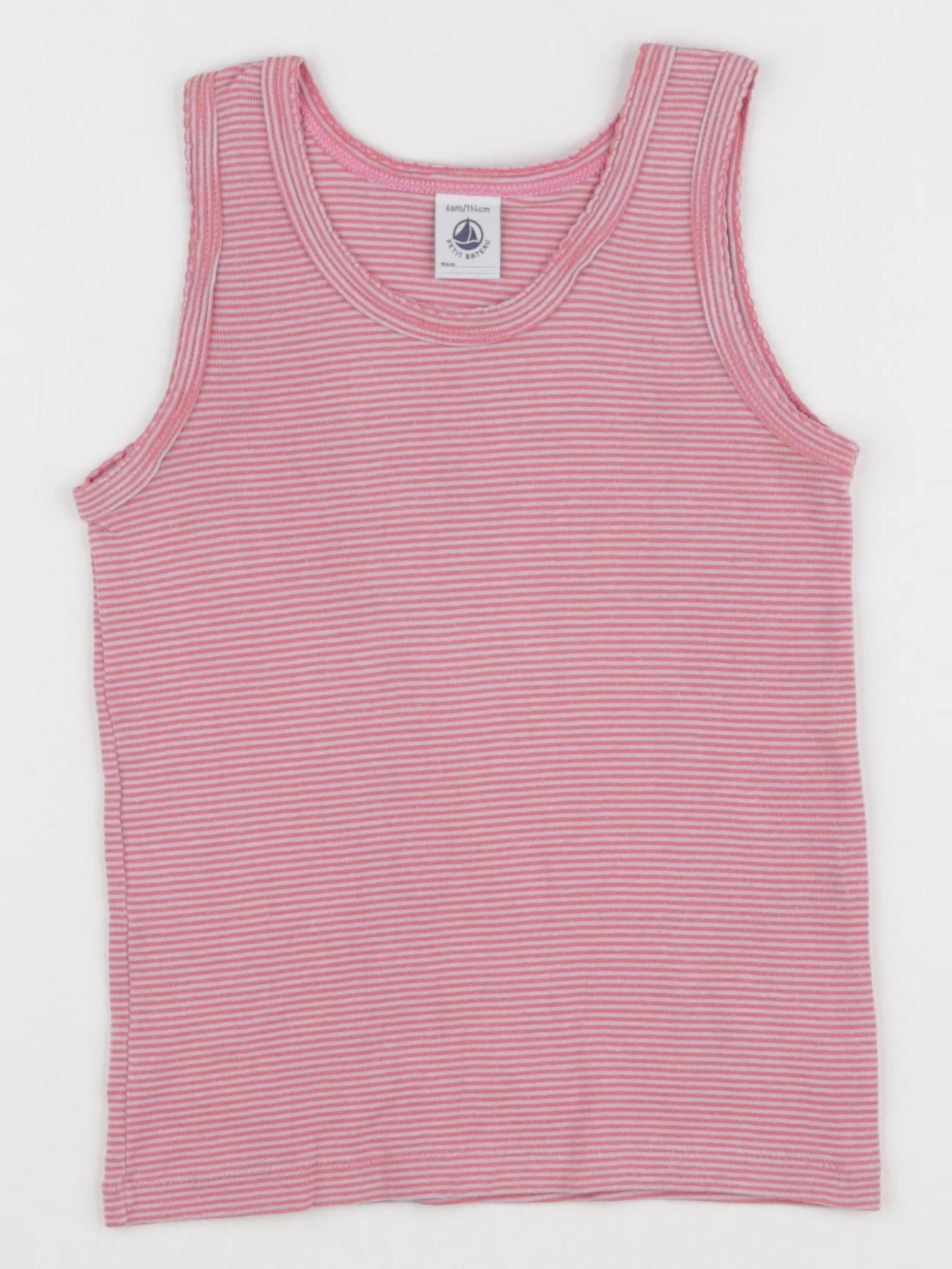 Petit Bateau - maillot de corps rose - 6 ans