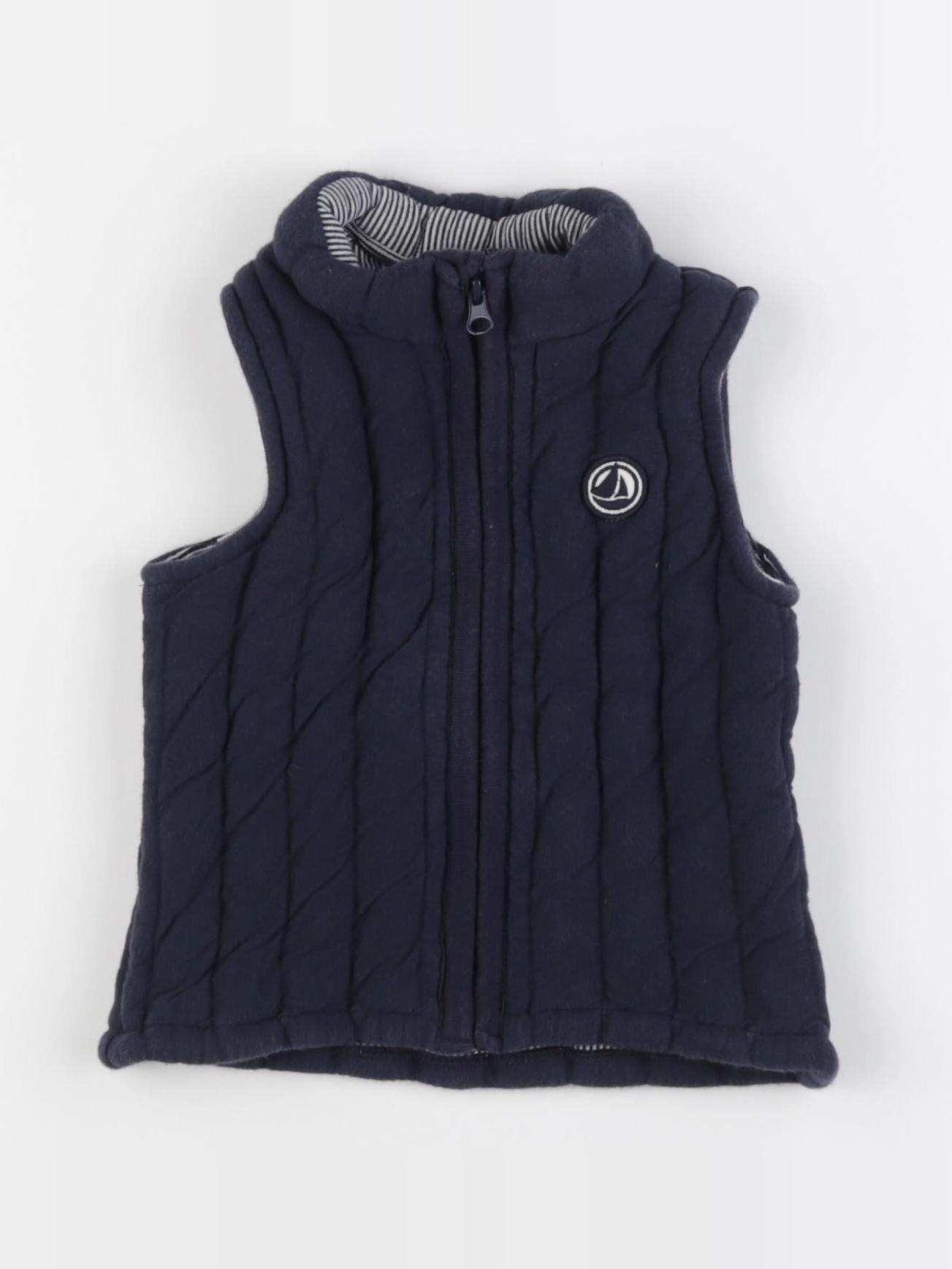 Petit Bateau - gilet bleu - 12 mois