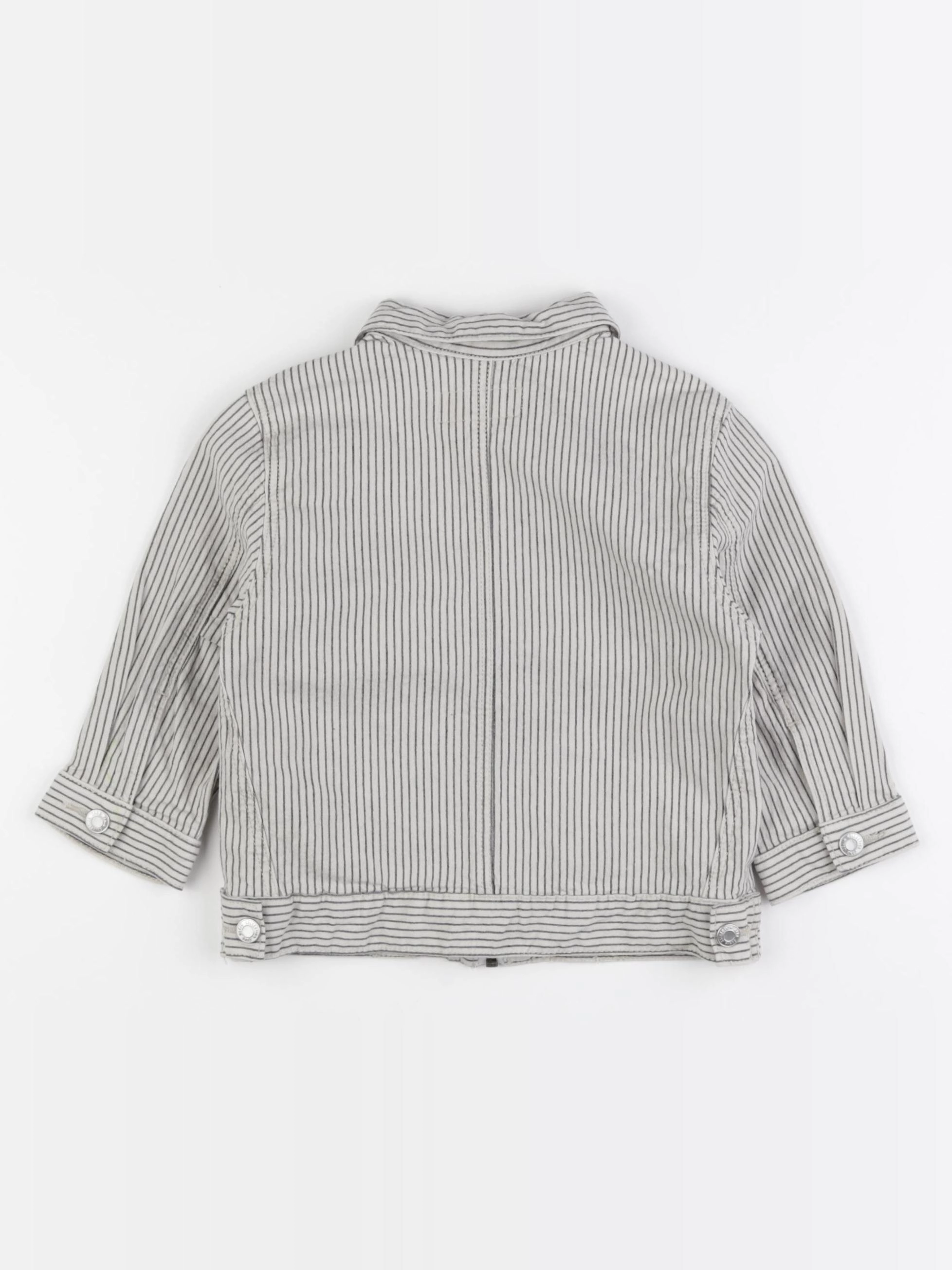 Zara - veste blanc, gris - 12/18 mois