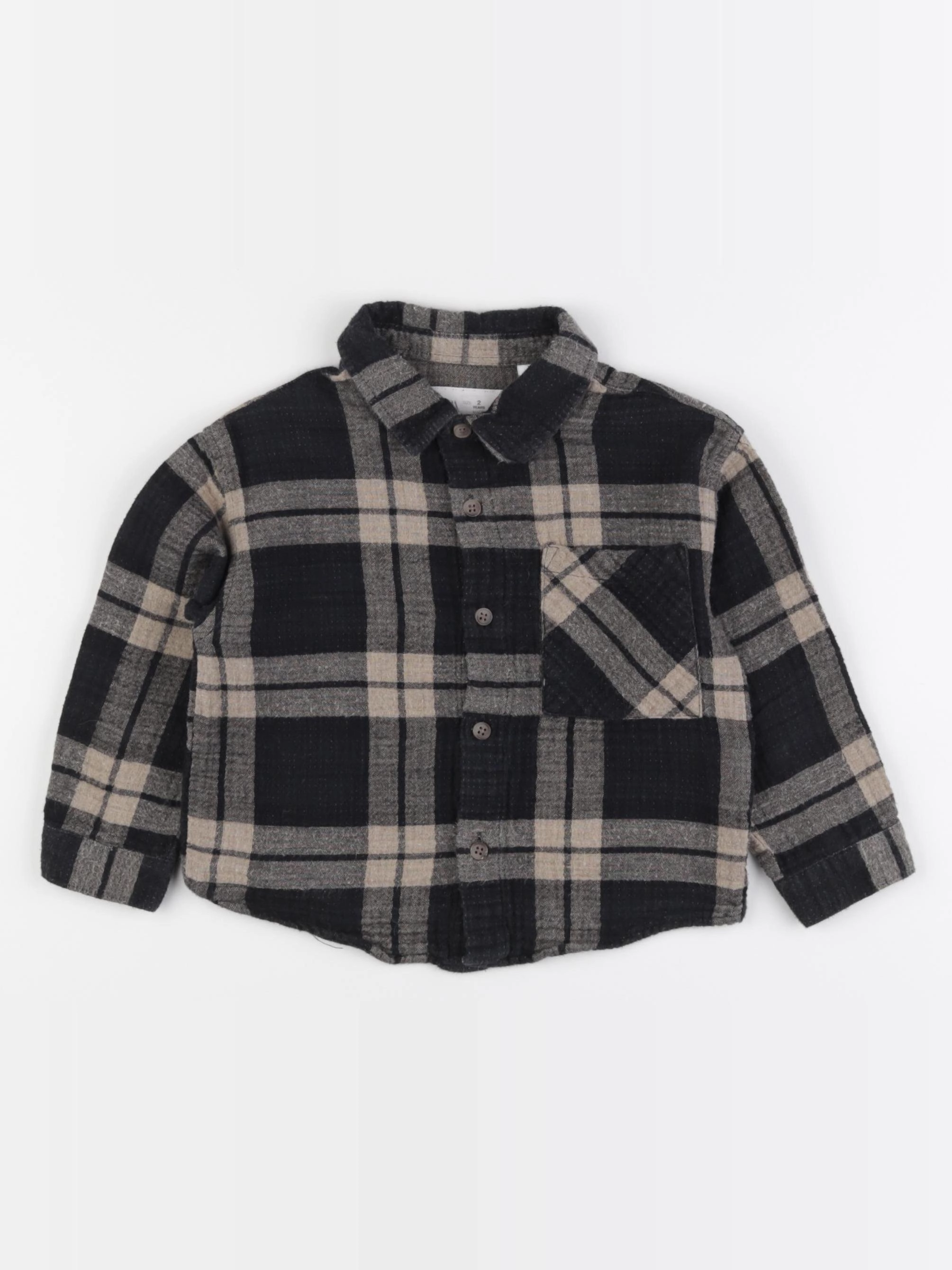 Zara - chemise noir, marron - 2 ans