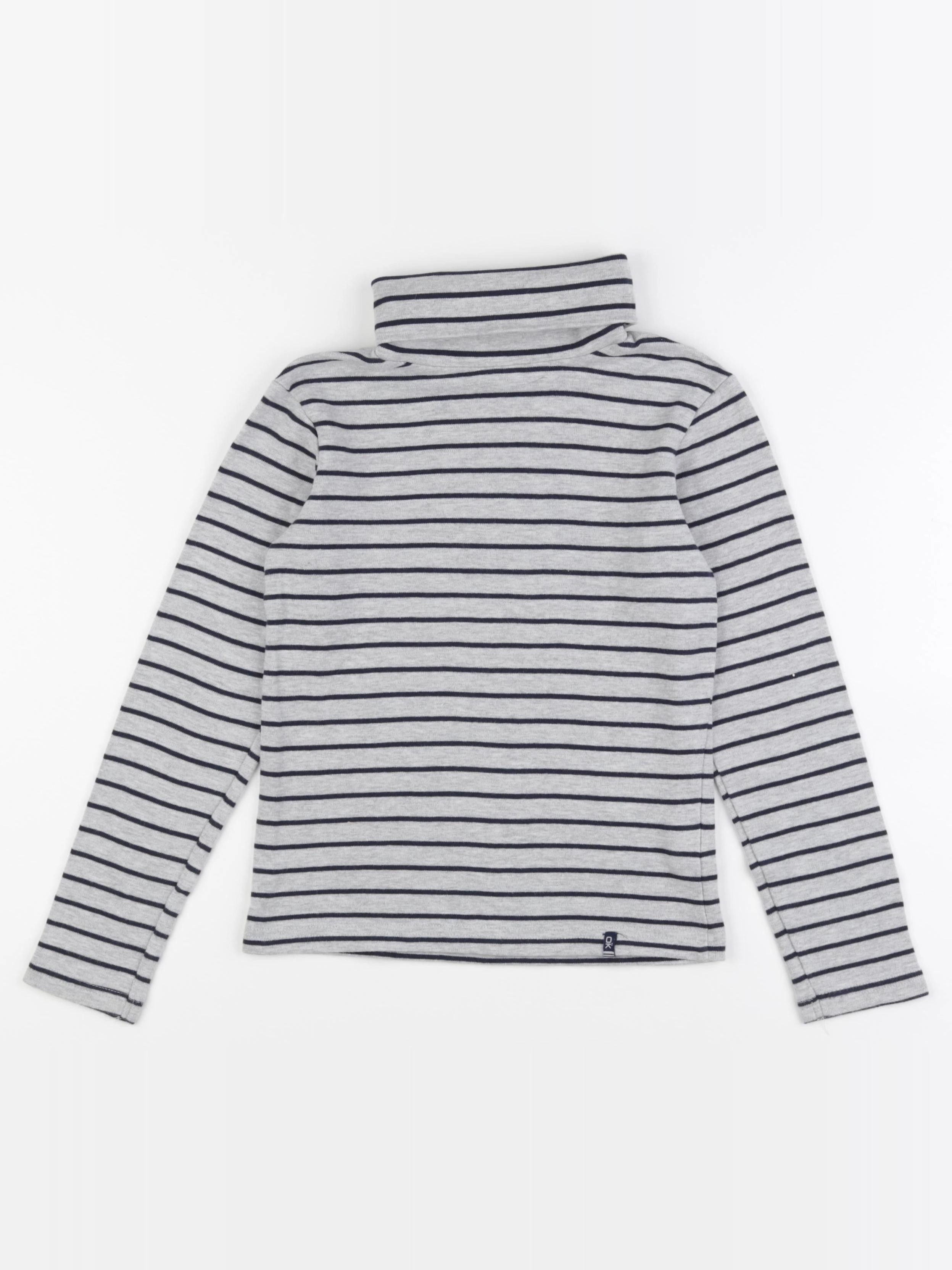 Okaidi - sous-pull bleu, gris - 10 ans