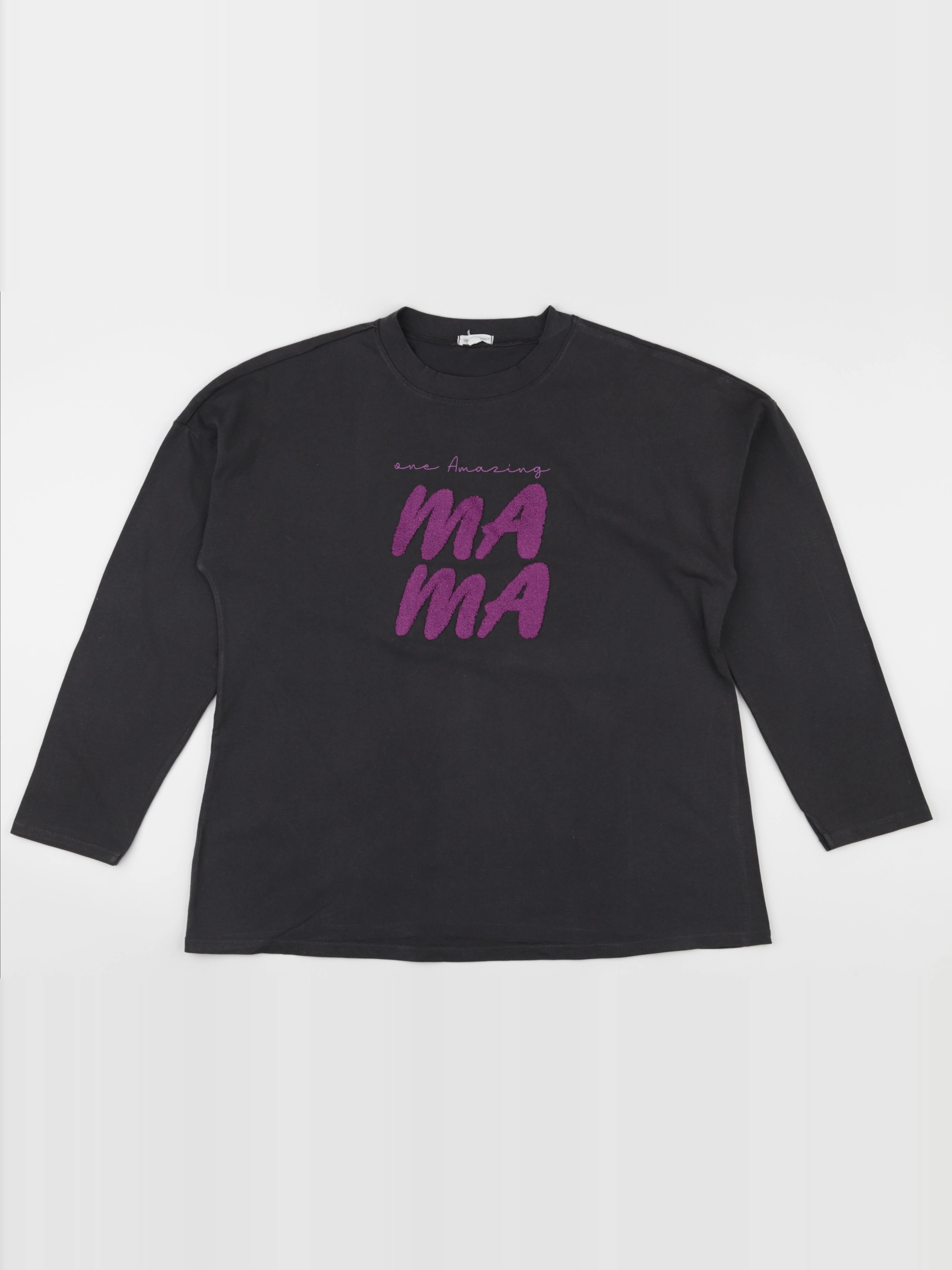 Vertbaudet - tee-shirt grossesse gris, violet - 38 à 40