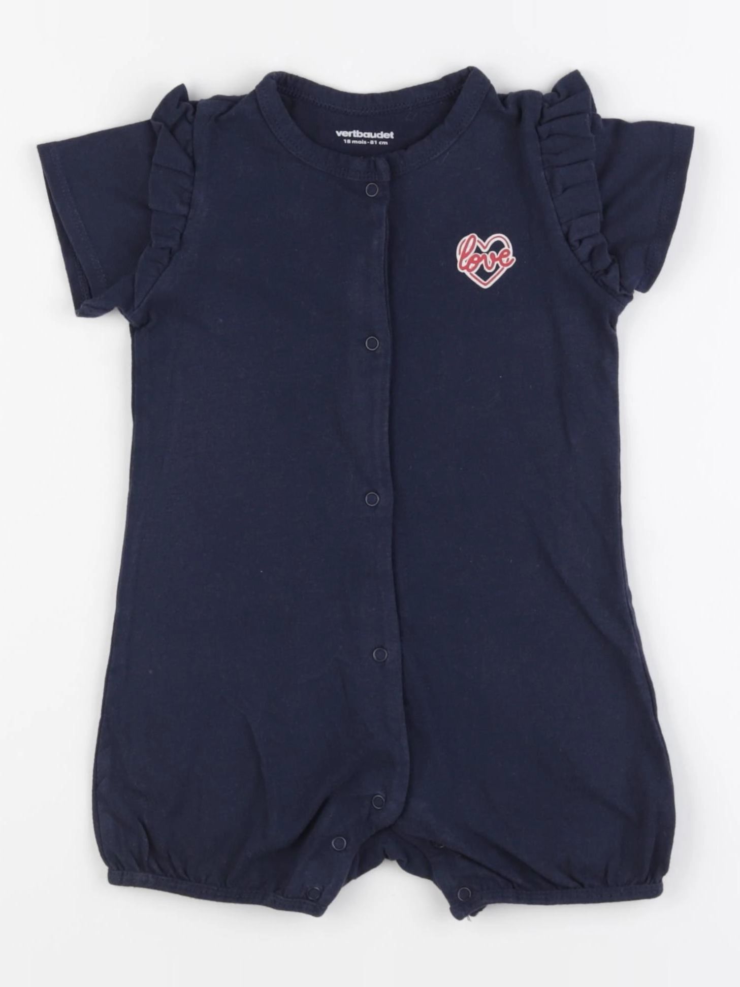 Vertbaudet - pyjama coton bleu - 18 mois