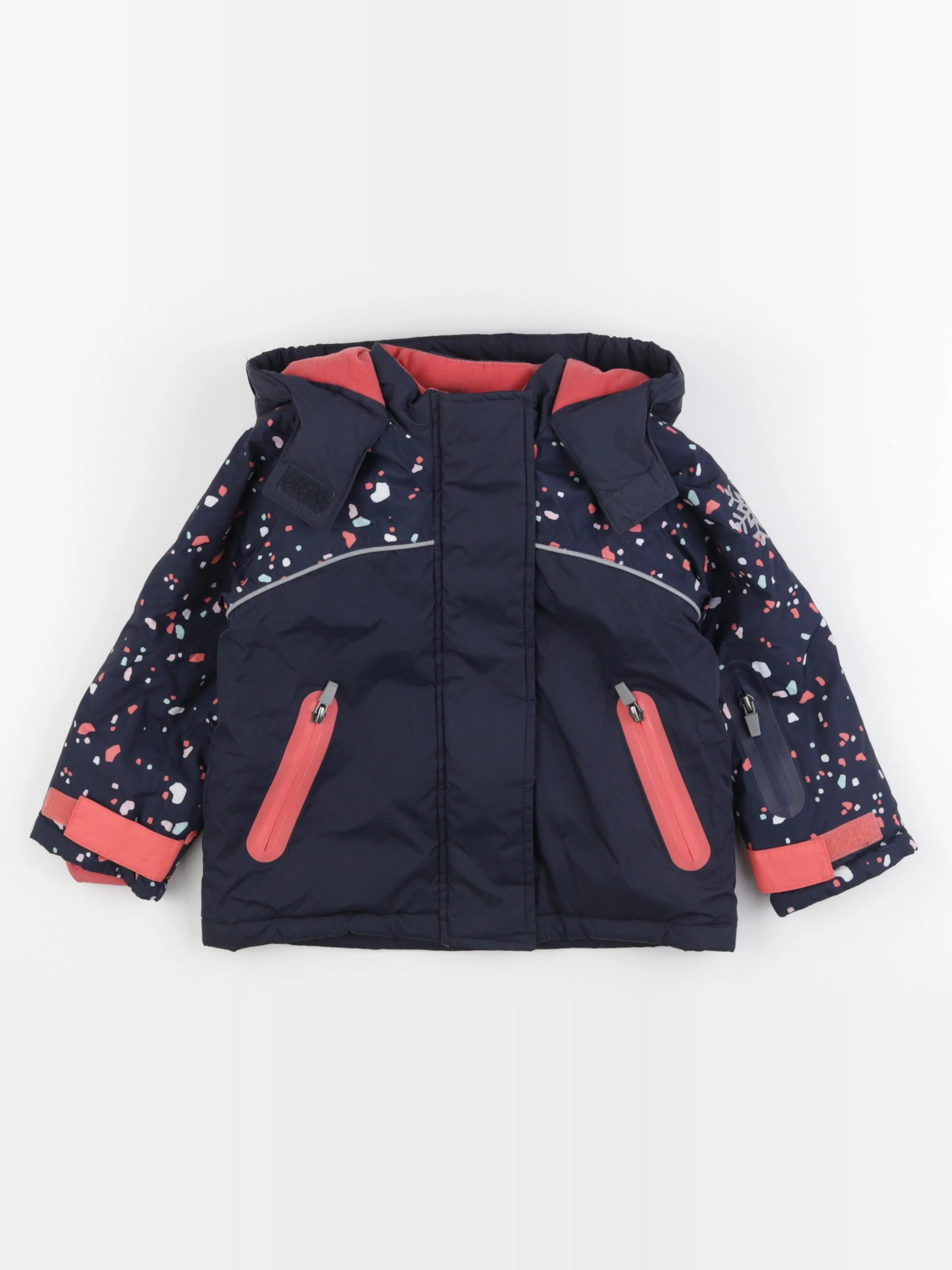 Vertbaudet - manteau de ski bleu, rose - 3 ans