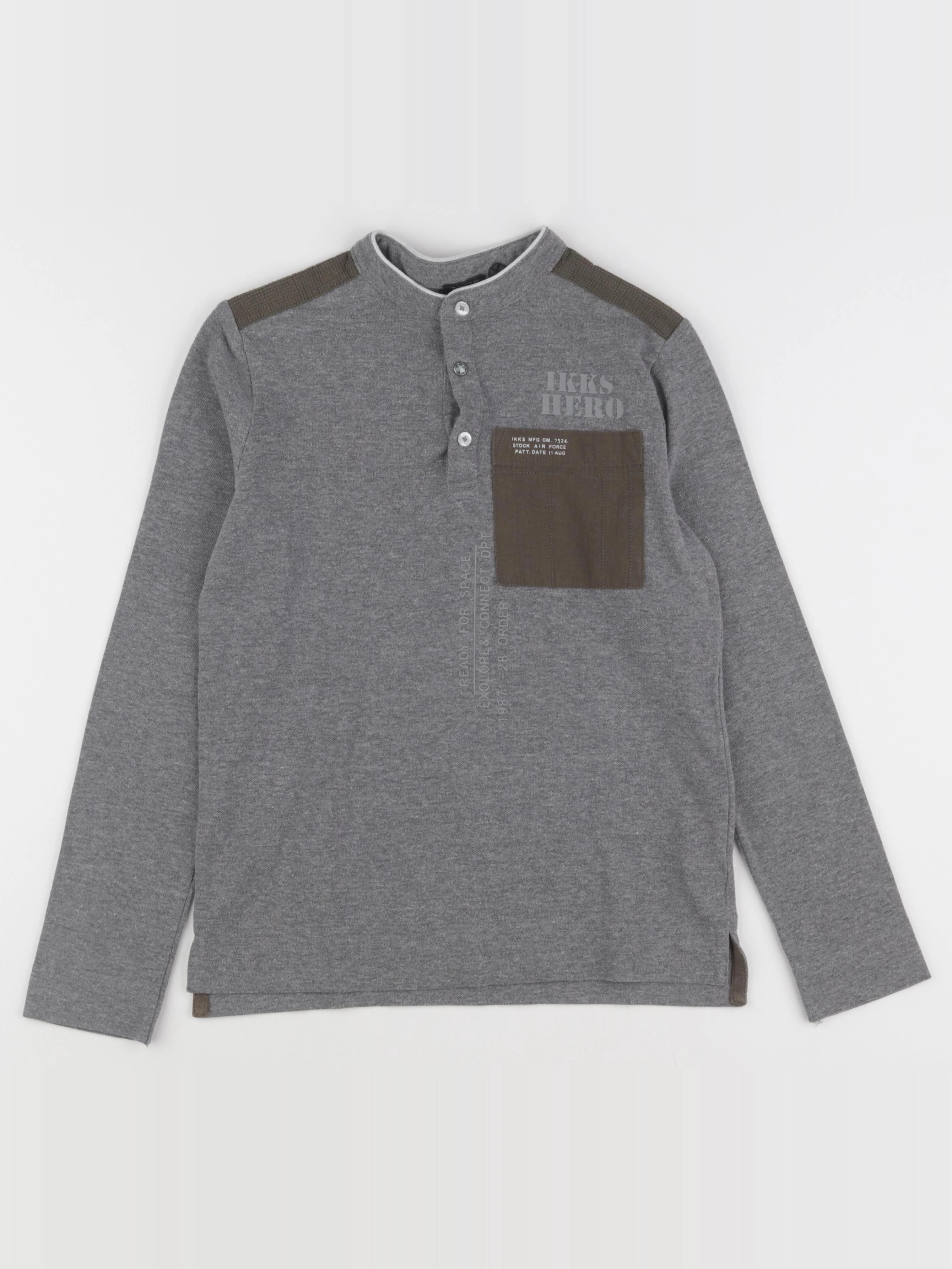 IKKS - polo gris - 10 ans