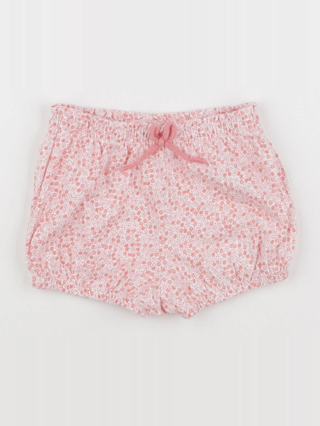 Vertbaudet - short blanc, rose - 24 mois
