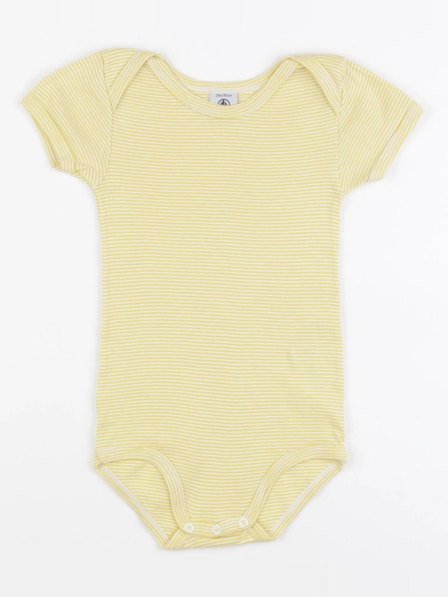 Petit Bateau - body jaune - 24 mois