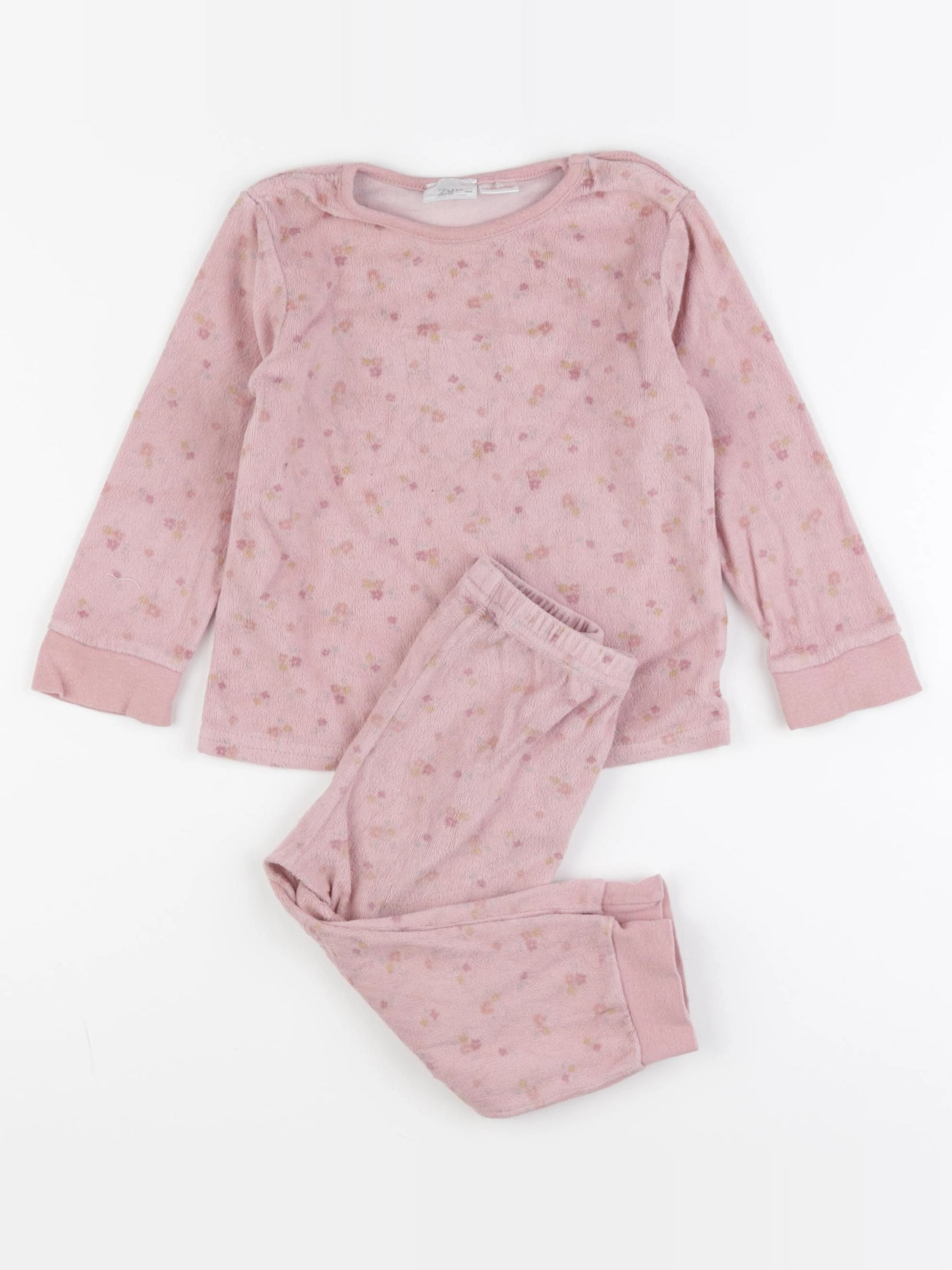 Zara - pyjama velours rose - 18/24 mois