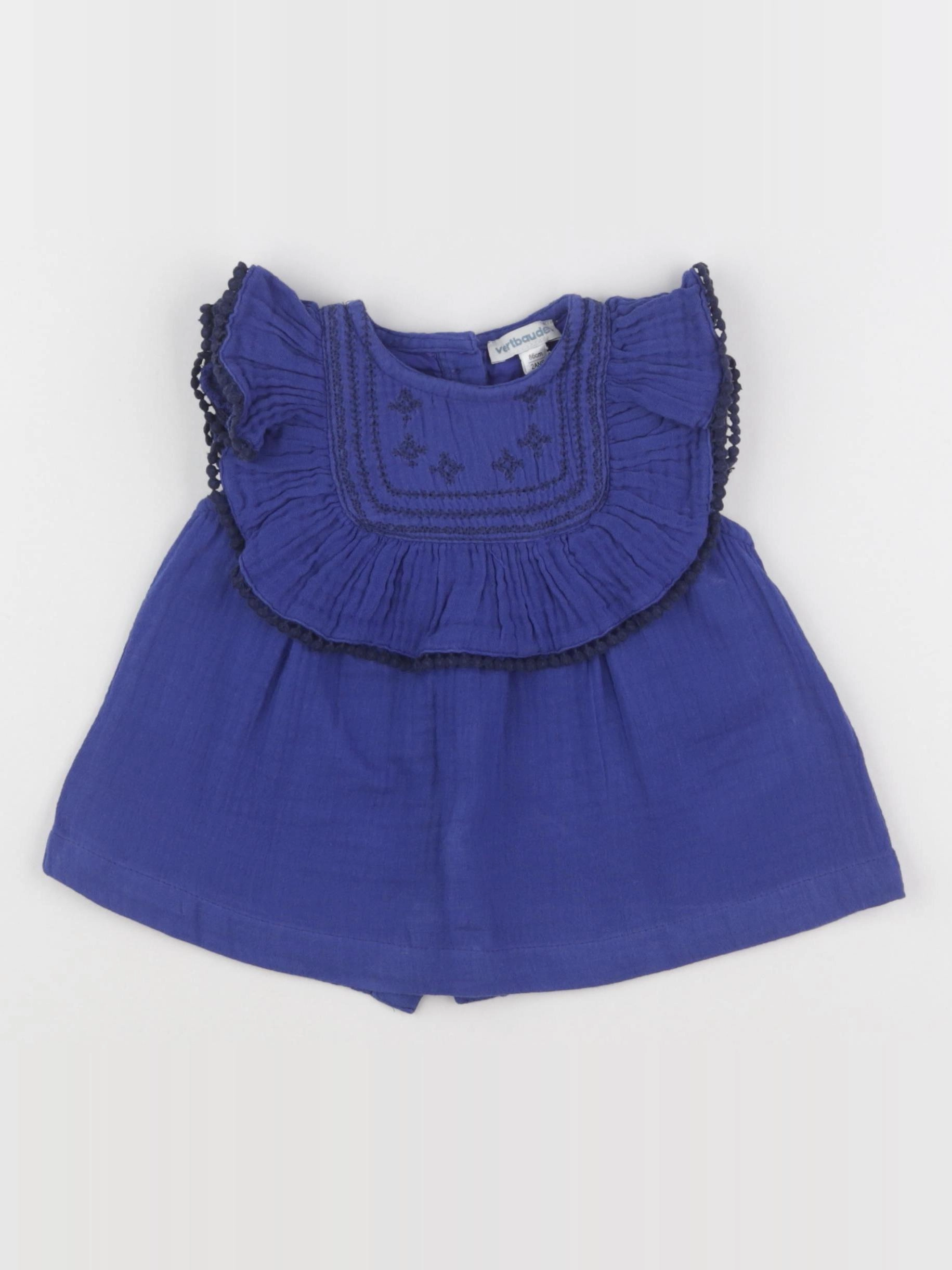 Vertbaudet - blouse bleu - 2 ans