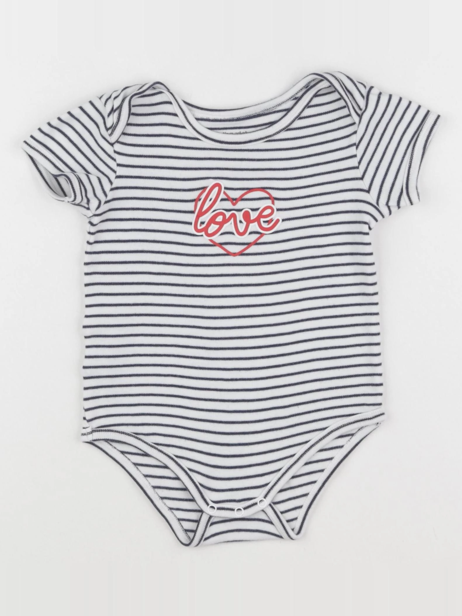 Vertbaudet - body blanc, bleu - 24 mois