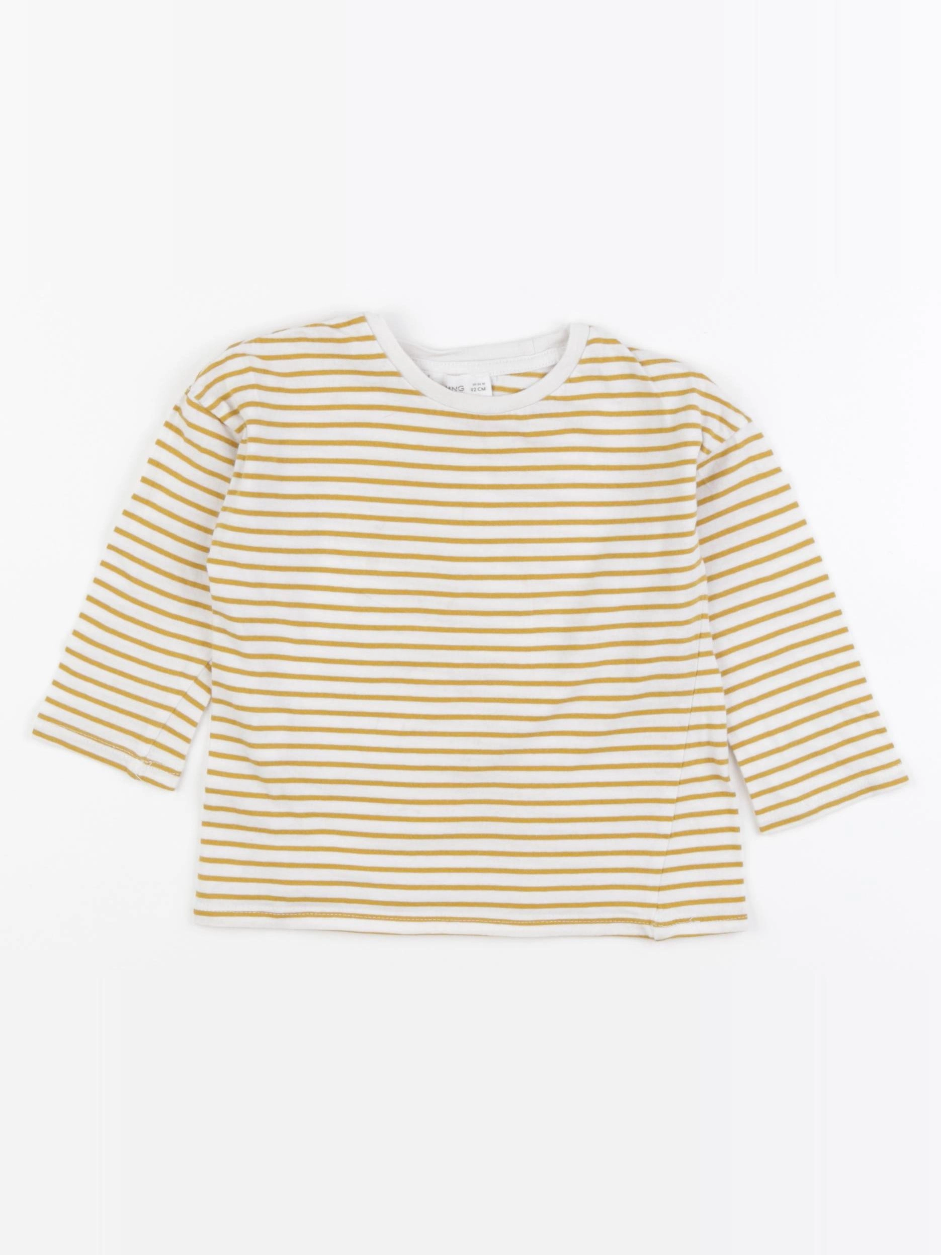 Mango - tee-shirt blanc, jaune - 18/24 mois
