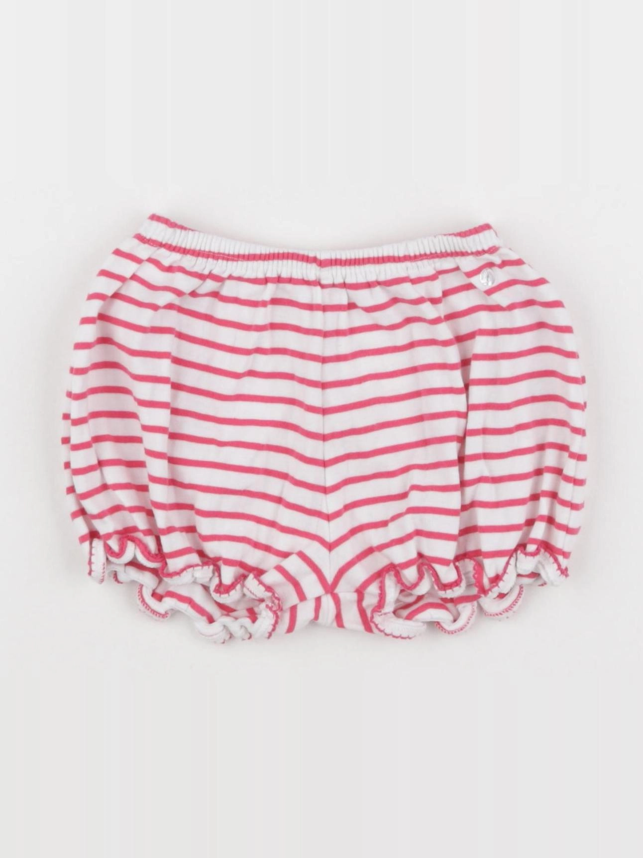Petit Bateau - bloomer blanc, rose - 24 mois