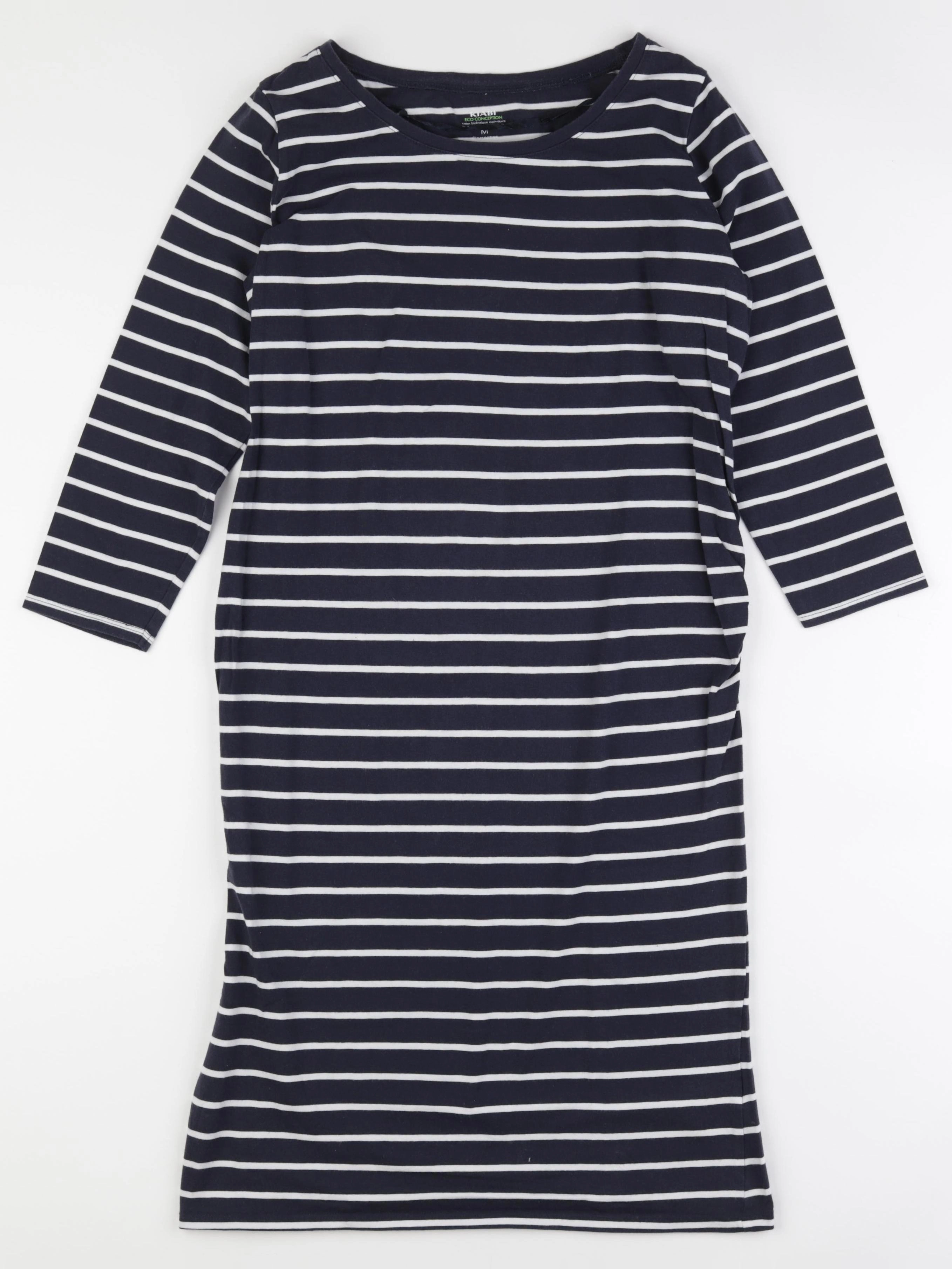 Kiabi - robe grossesse bleu, blanc - M