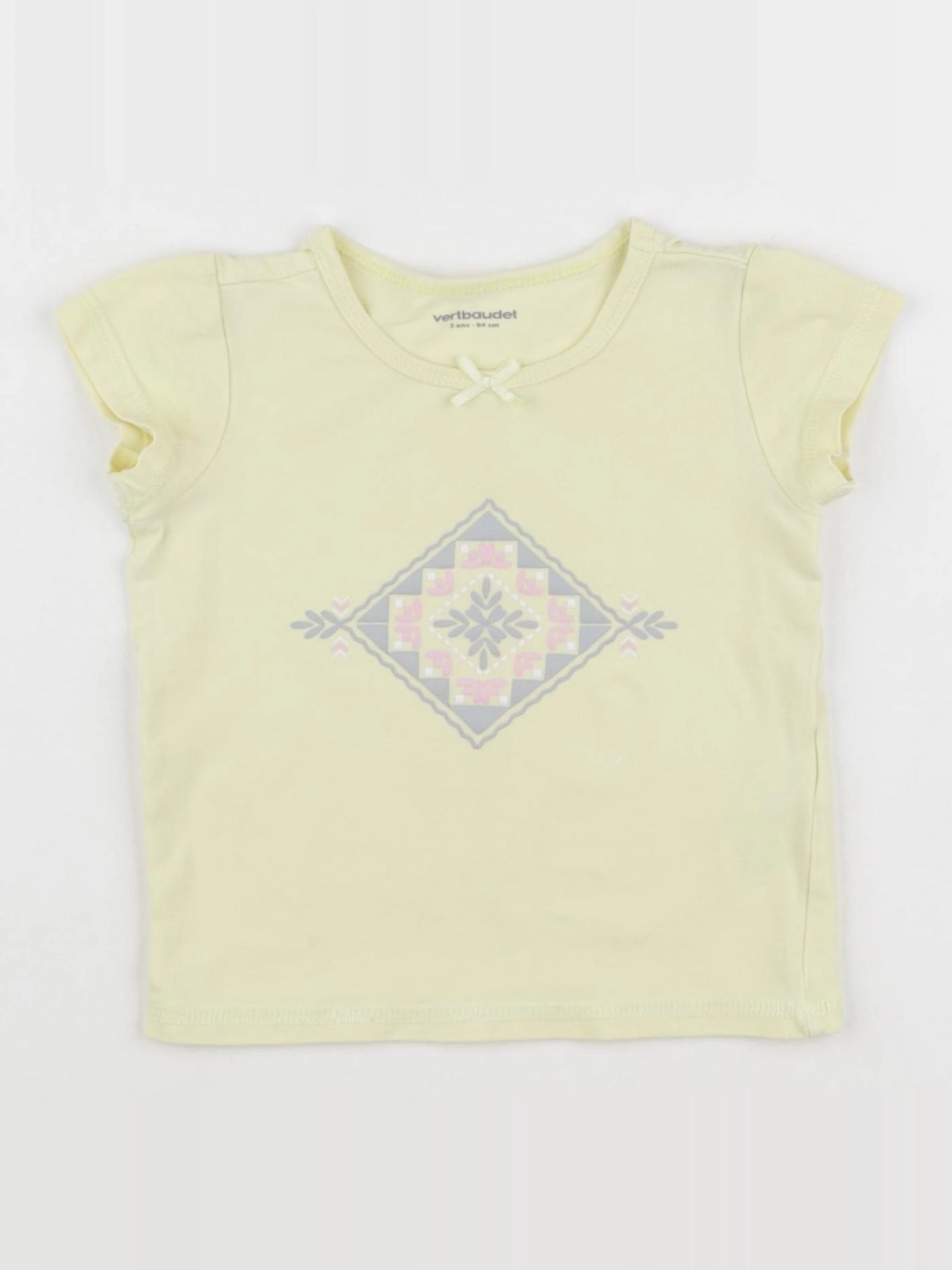 Vertbaudet - maillot de corps jaune - 3 ans