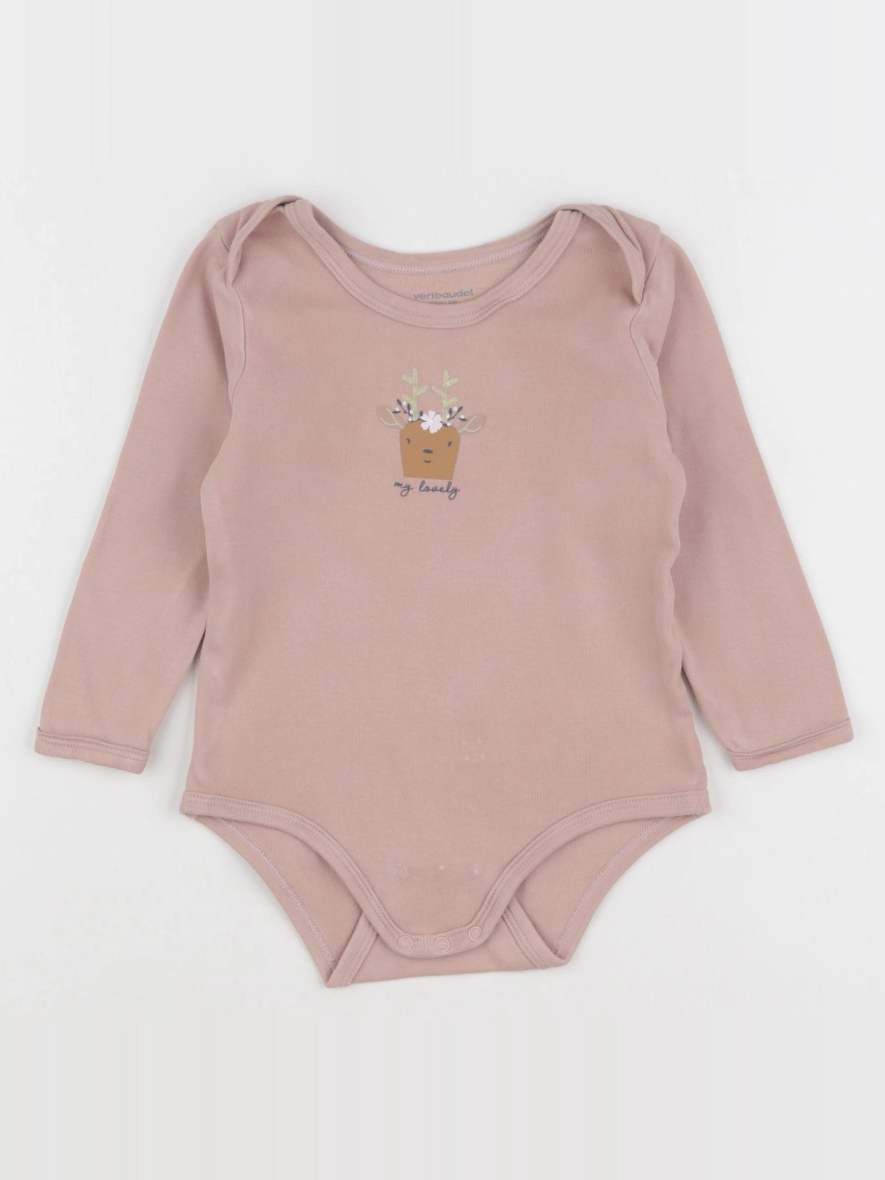 Vertbaudet - body rose - 24 mois