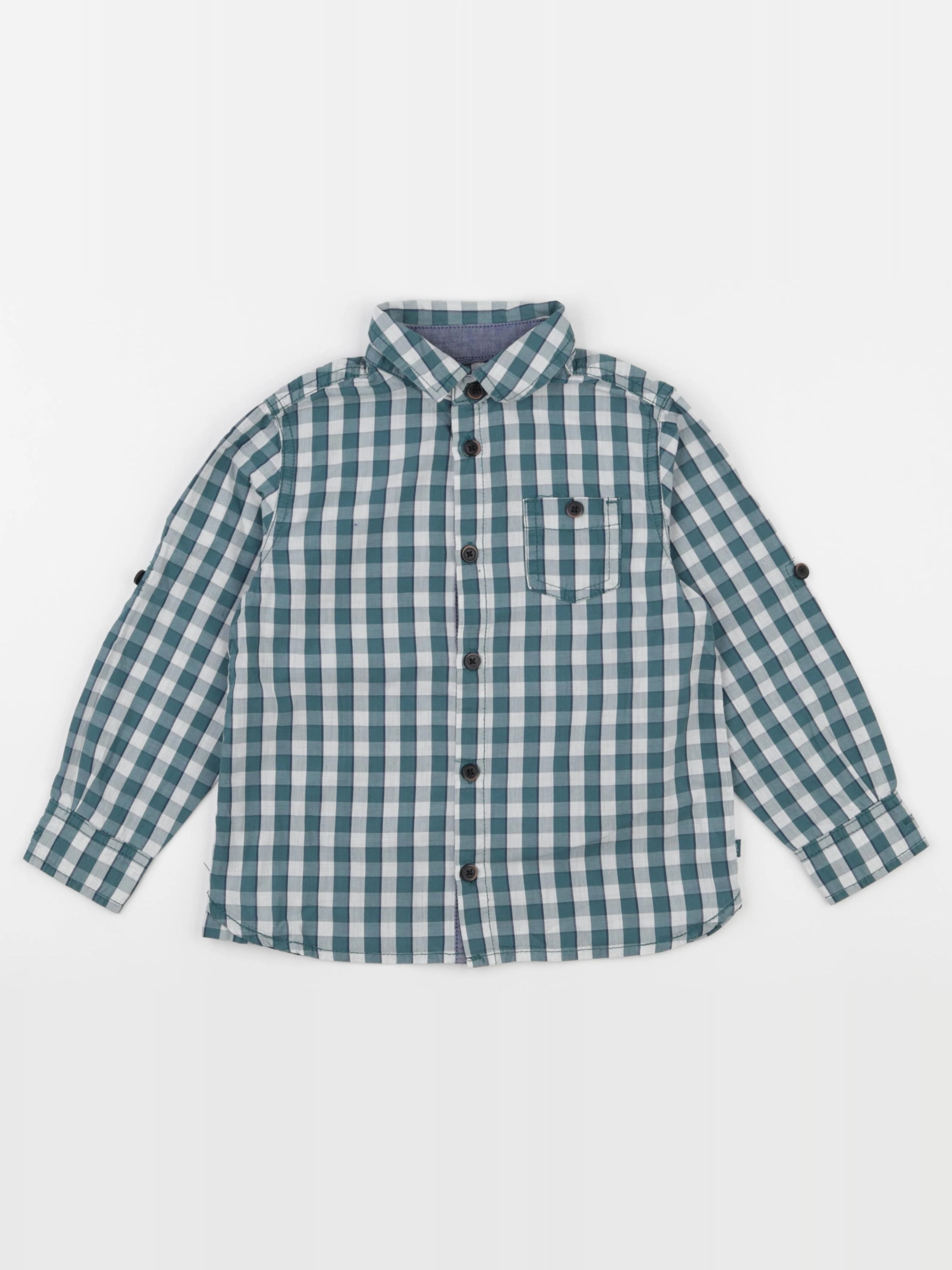 Okaidi - chemise blanc, vert - 5 ans