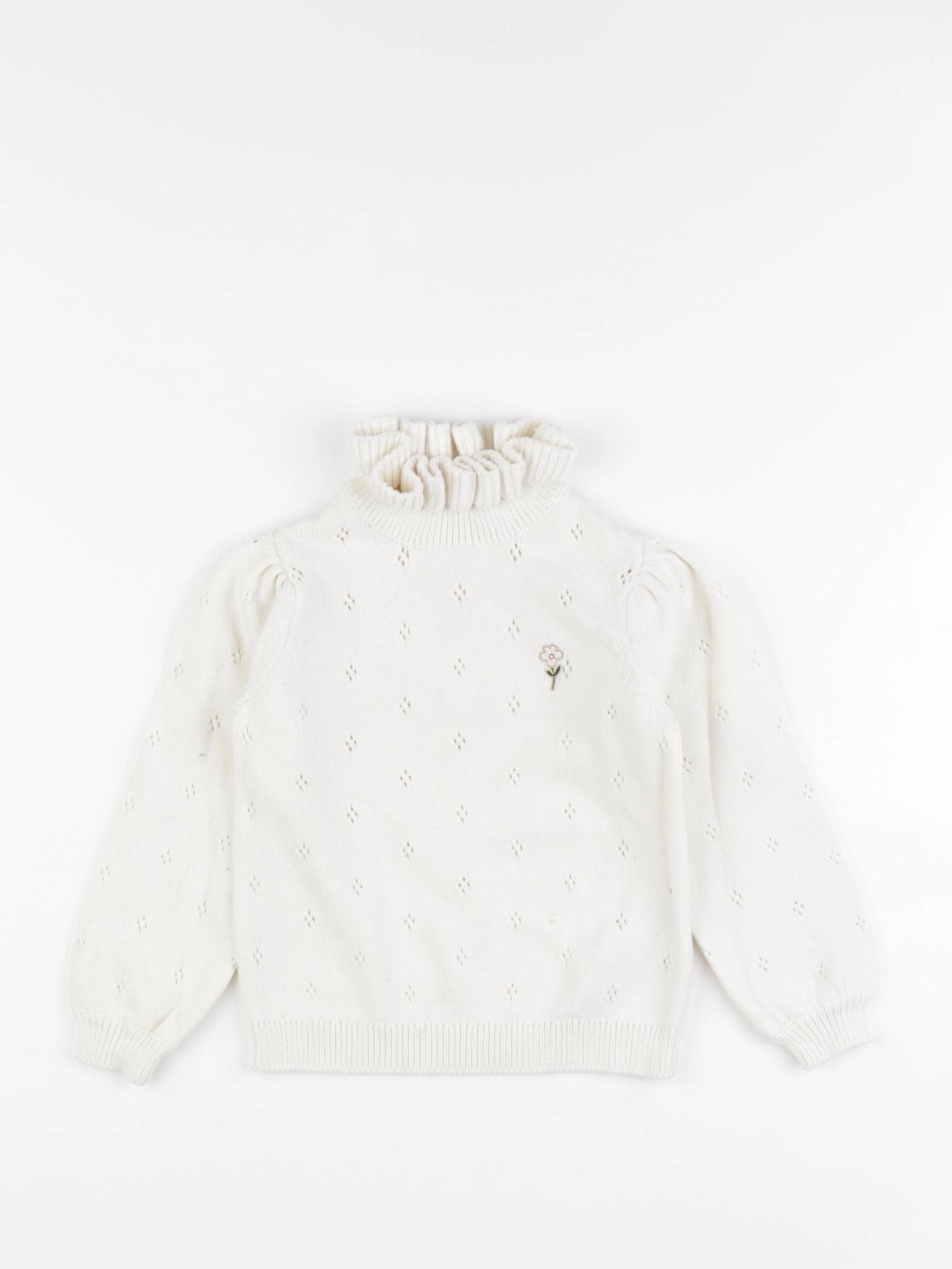 Vertbaudet - pull blanc - 5 ans