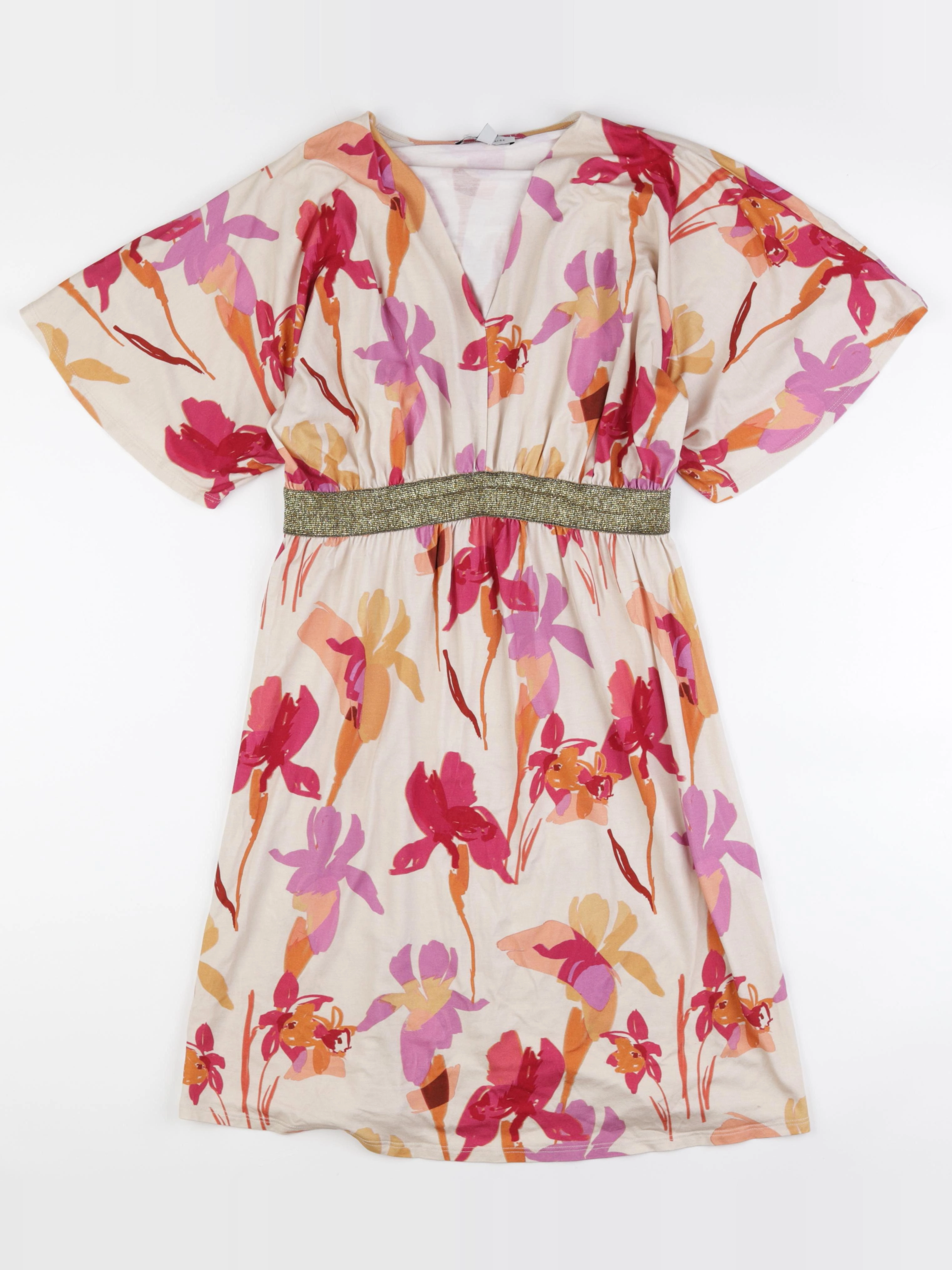 Envie de fraise - robe grossesse beige, rose - 38 à 40