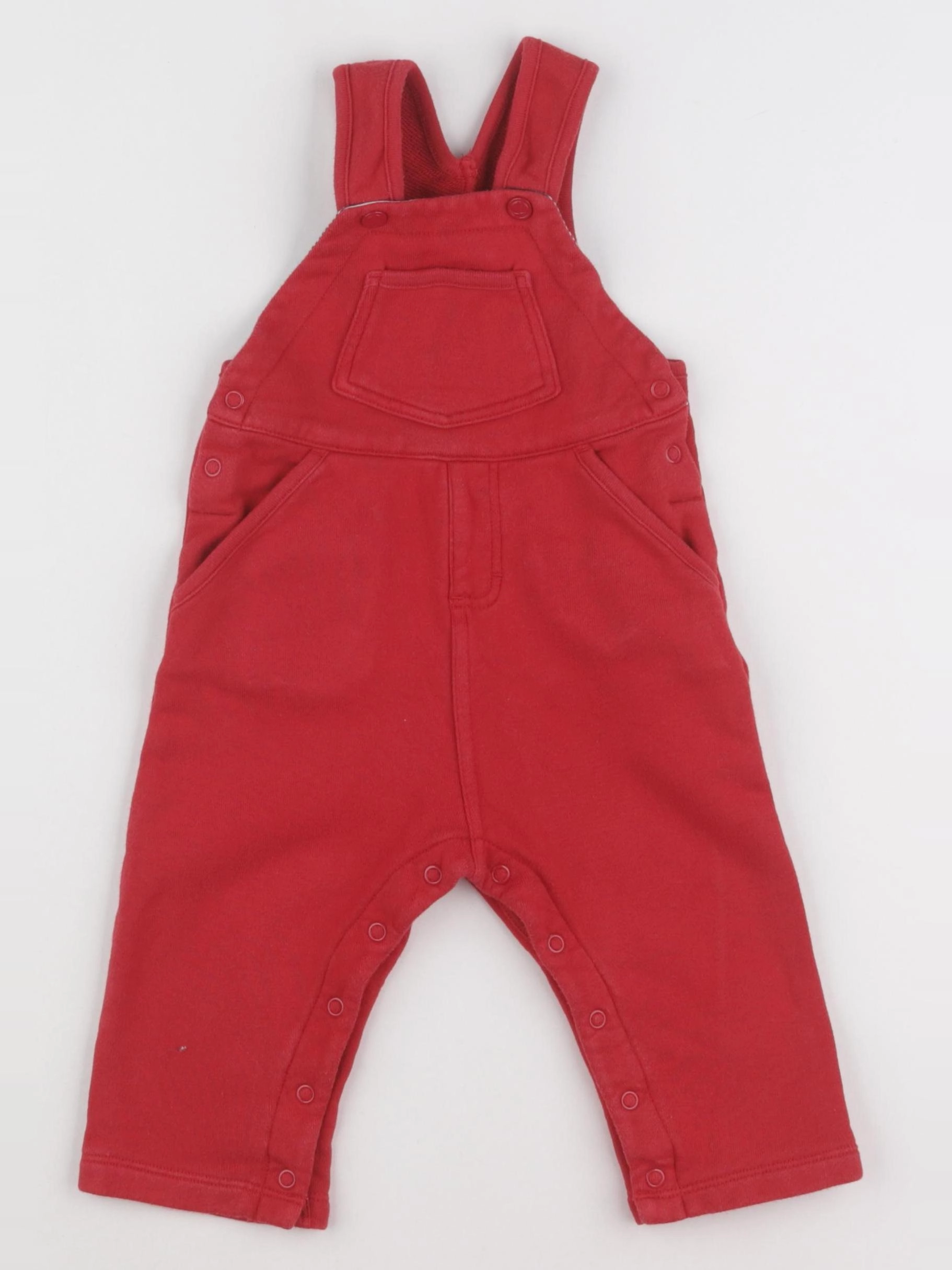 Petit Bateau - salopette rouge - 12 mois