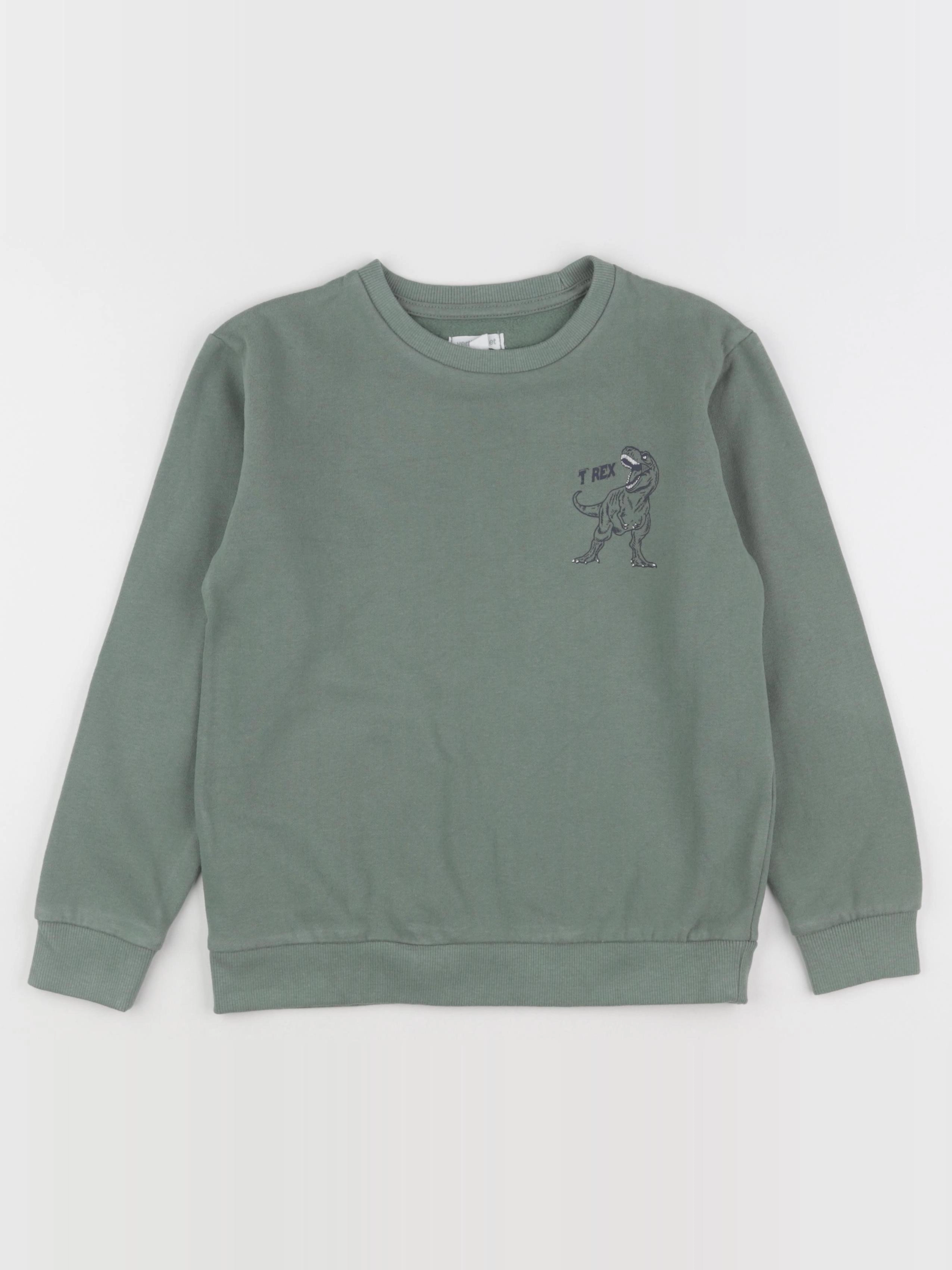 Vertbaudet - sweat vert - 10 ans