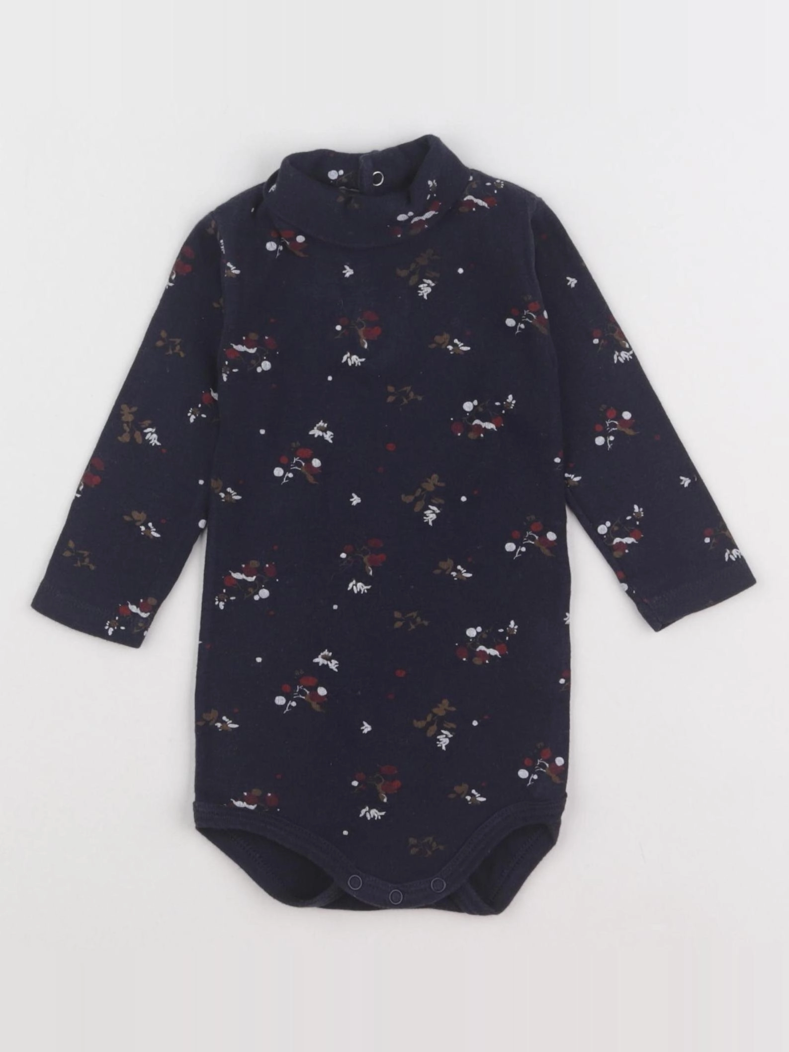 Petit Bateau - body à col bleu - 6 mois