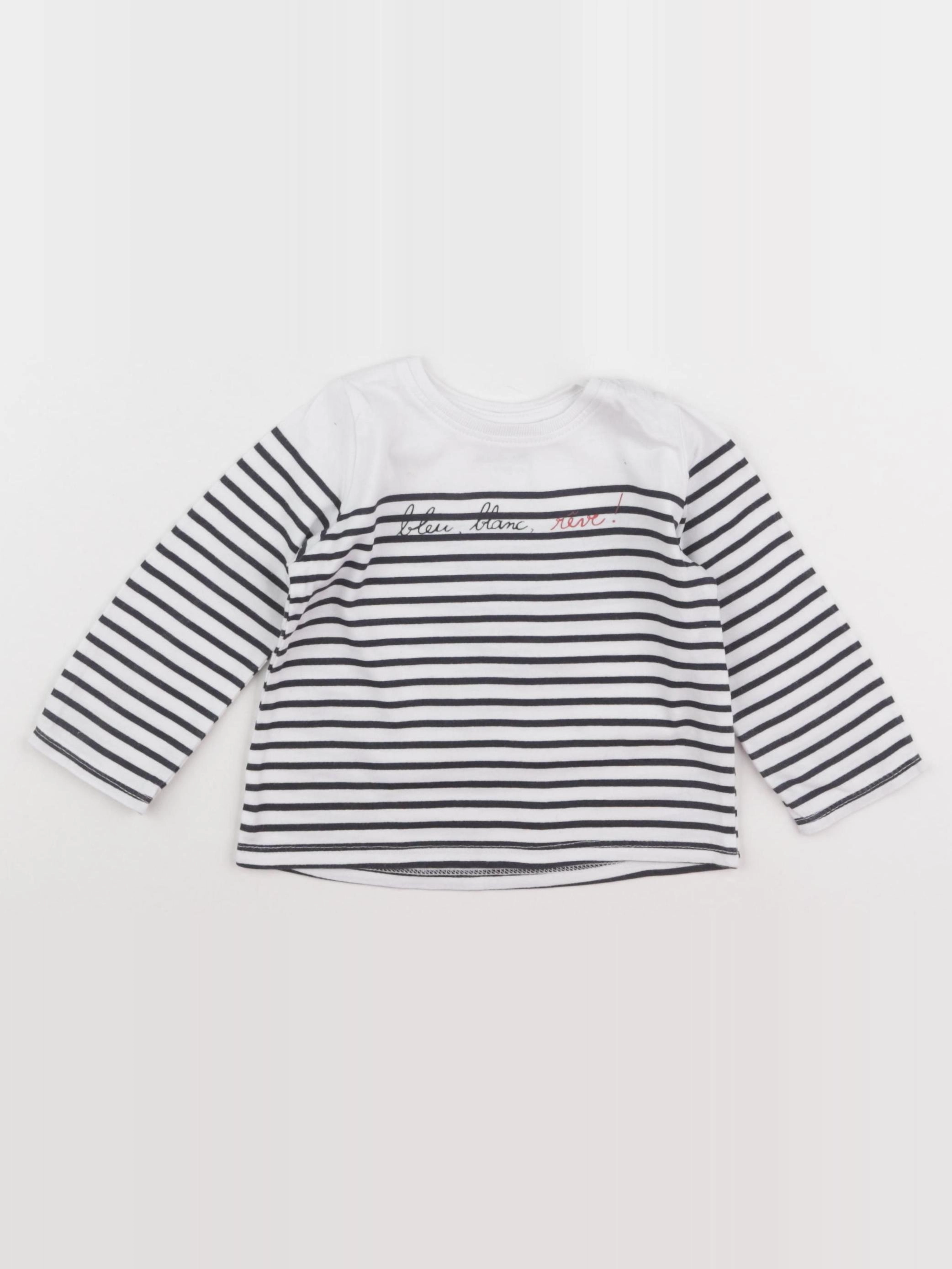 Bouchara - tee-shirt blanc - 9 mois