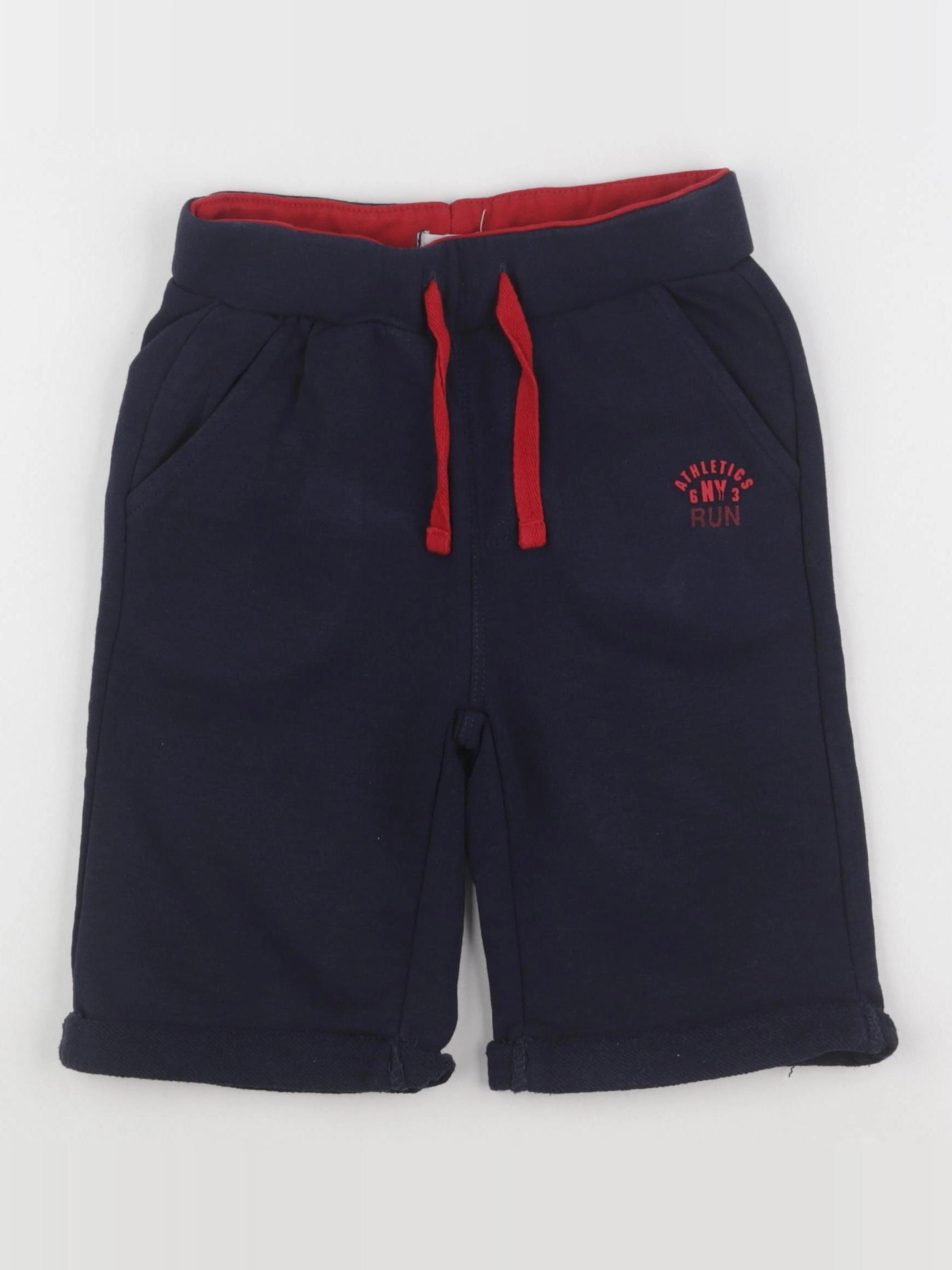 Vertbaudet - short bleu, rouge - 7 ans
